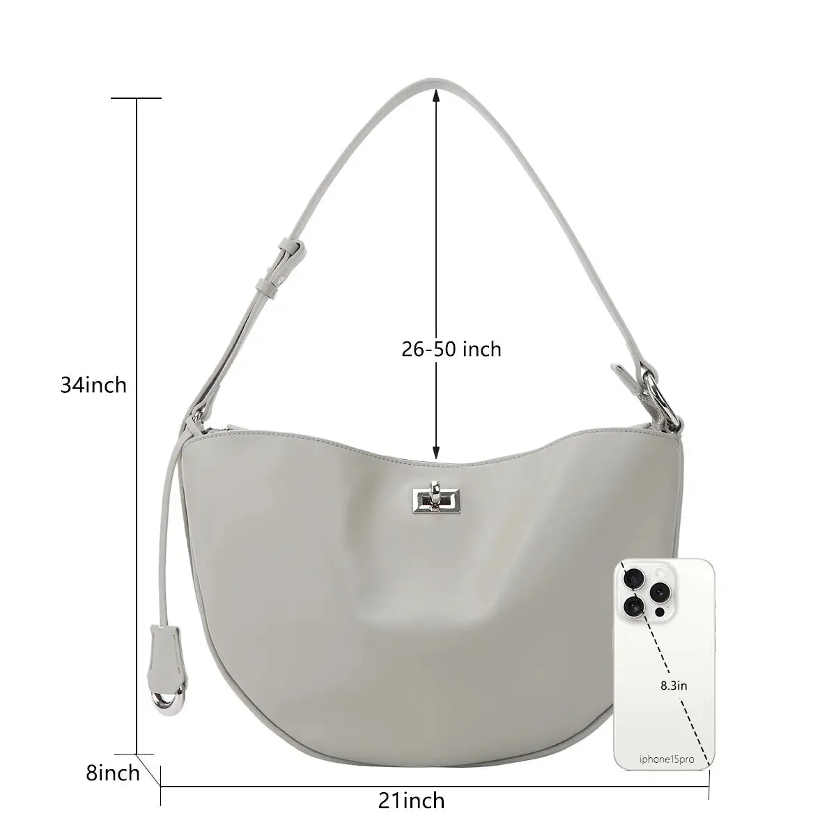 Angelkiss Vegan Crescent Bag | Convertible Multipurpose Vegan Leather Crossbody/Shoulder Bag