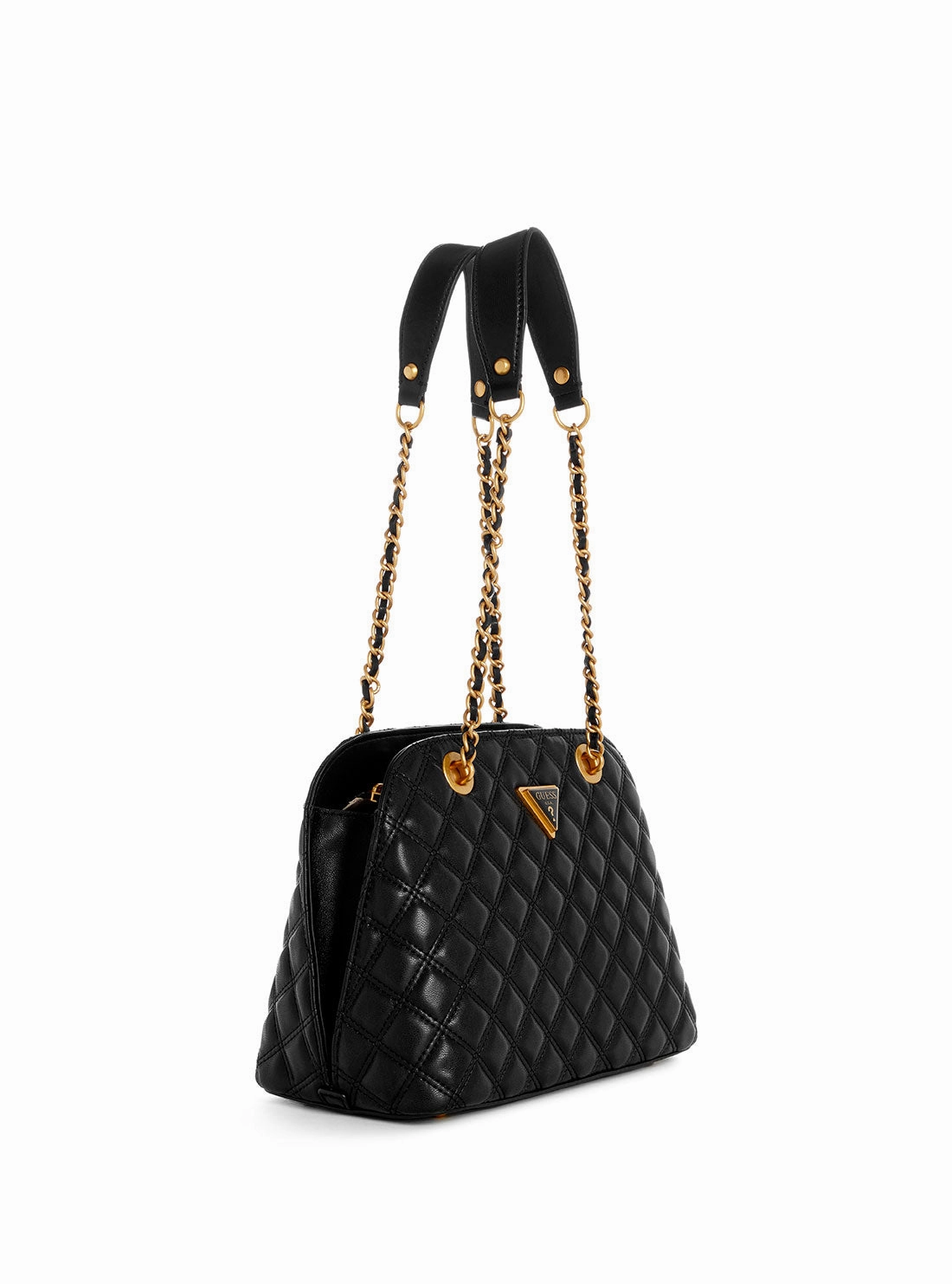 Black Giully Dome Satchel Bag