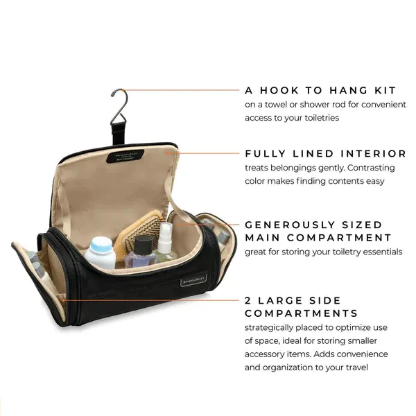 Briggs & Riley Baseline Executive Essentials Hanging Toiletry Kit (Free Monogram)- BL114