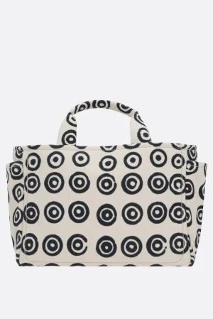 circles print canvas tote bag