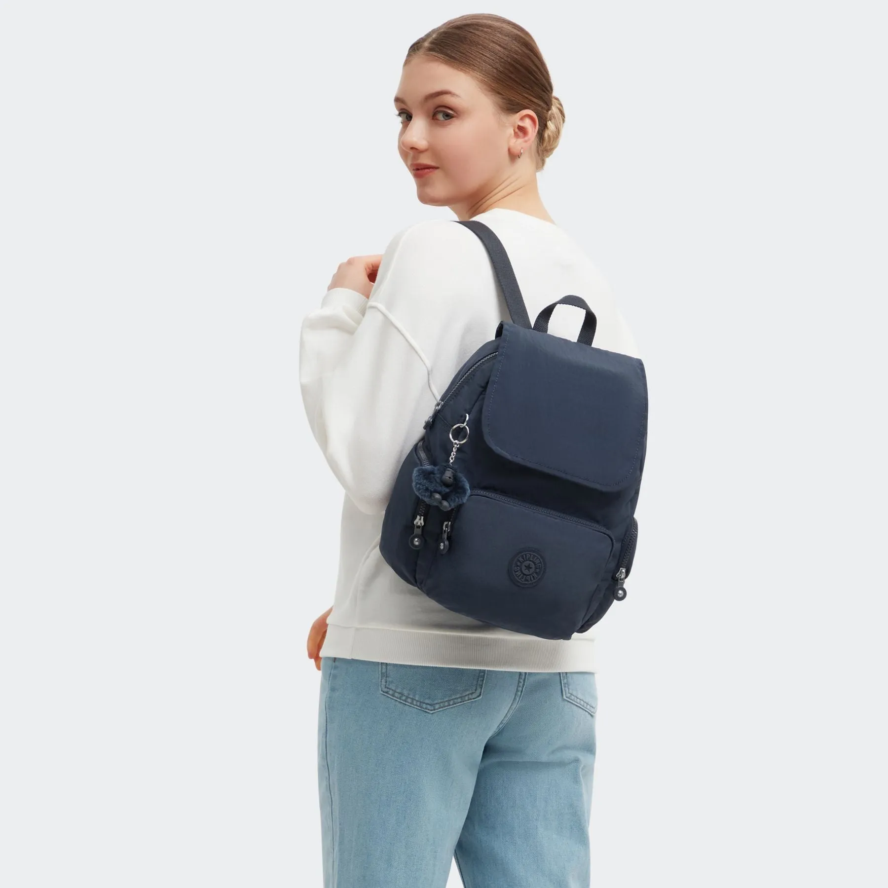 City Zip S Small Backpack with Adjustable Straps - Blue Bleu 2 (blue)