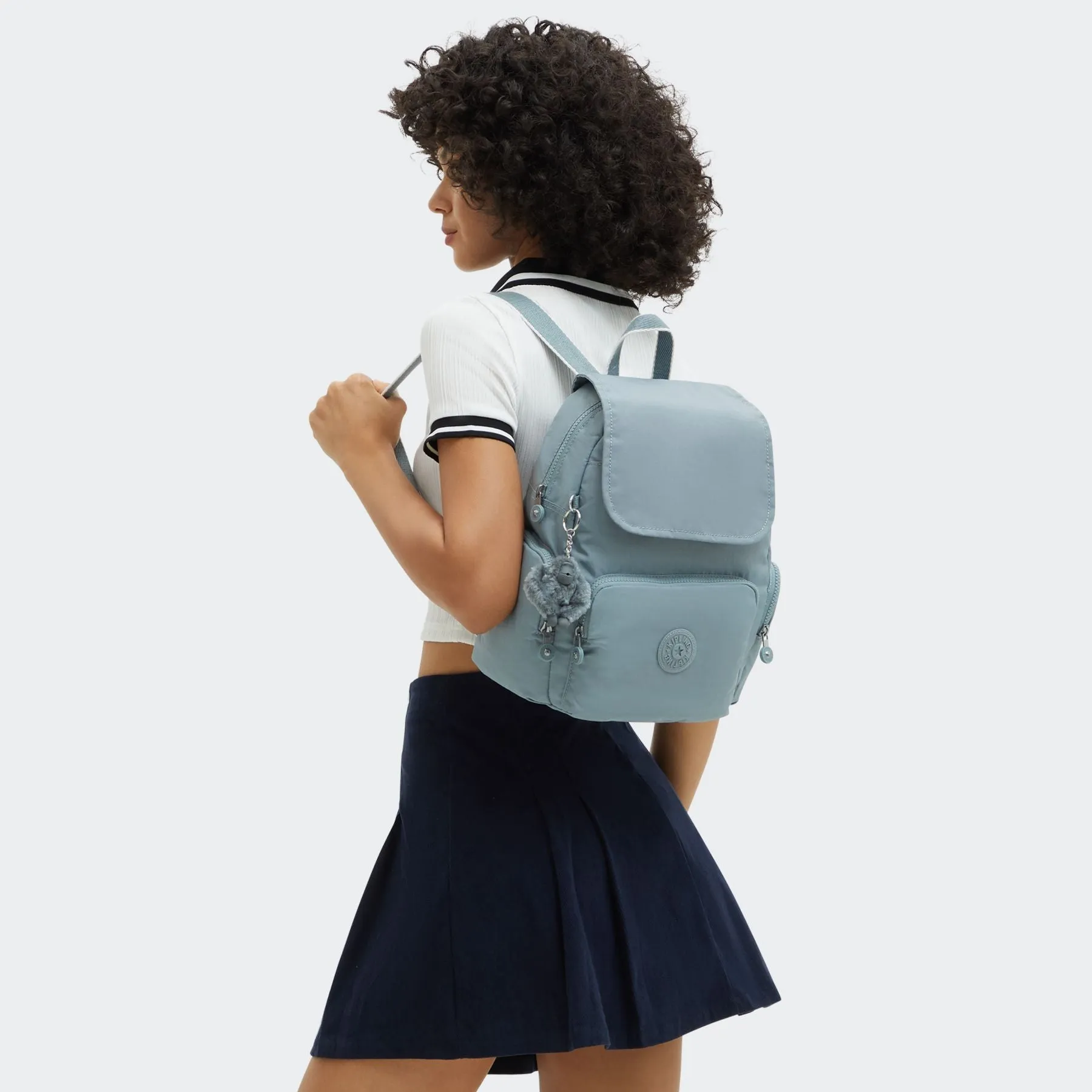 City Zip S Small Backpack with Adjustable Straps - Relaxed Grey (blue)