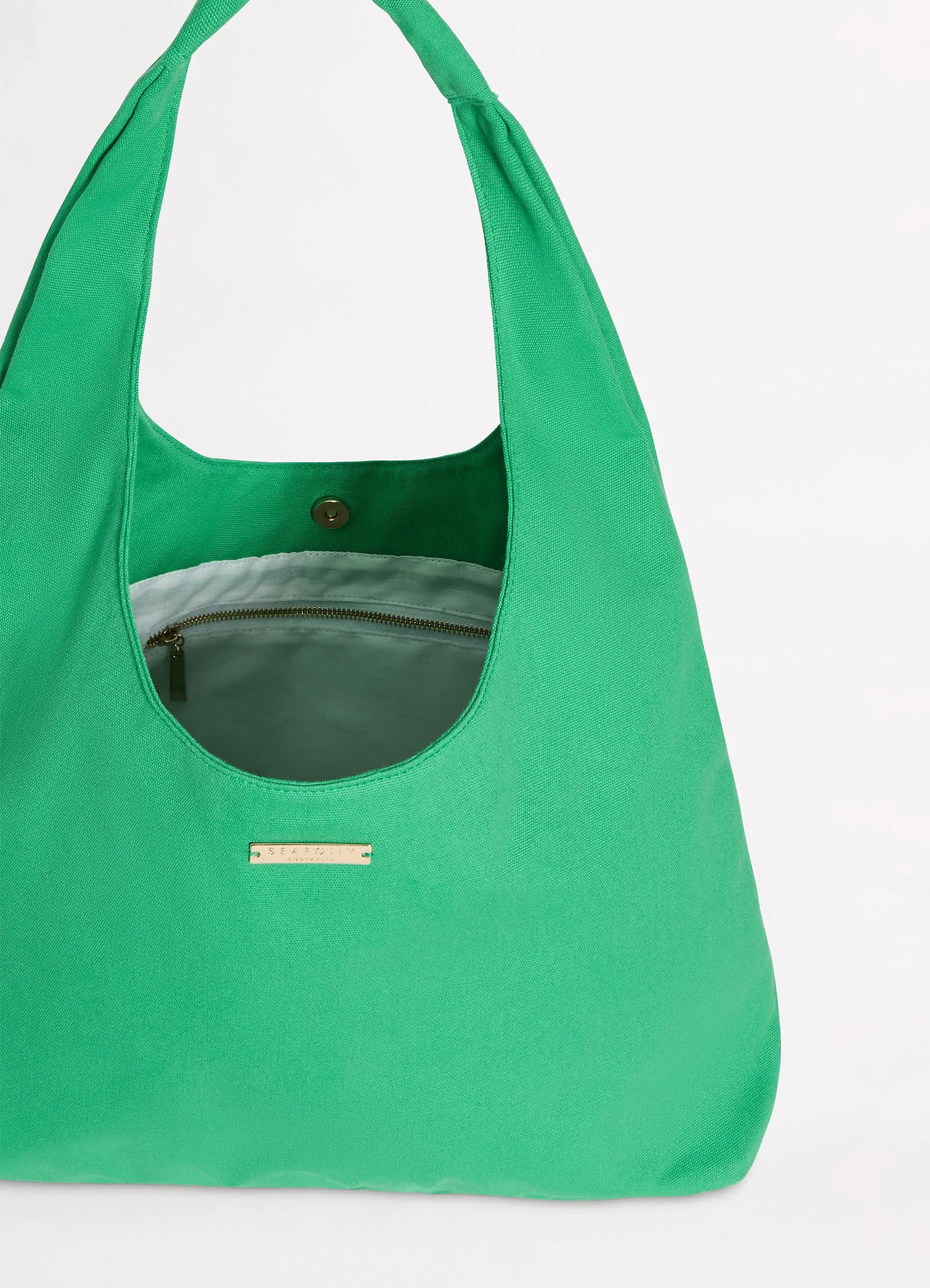 Cotton Canvas Tote Bag - Jade
