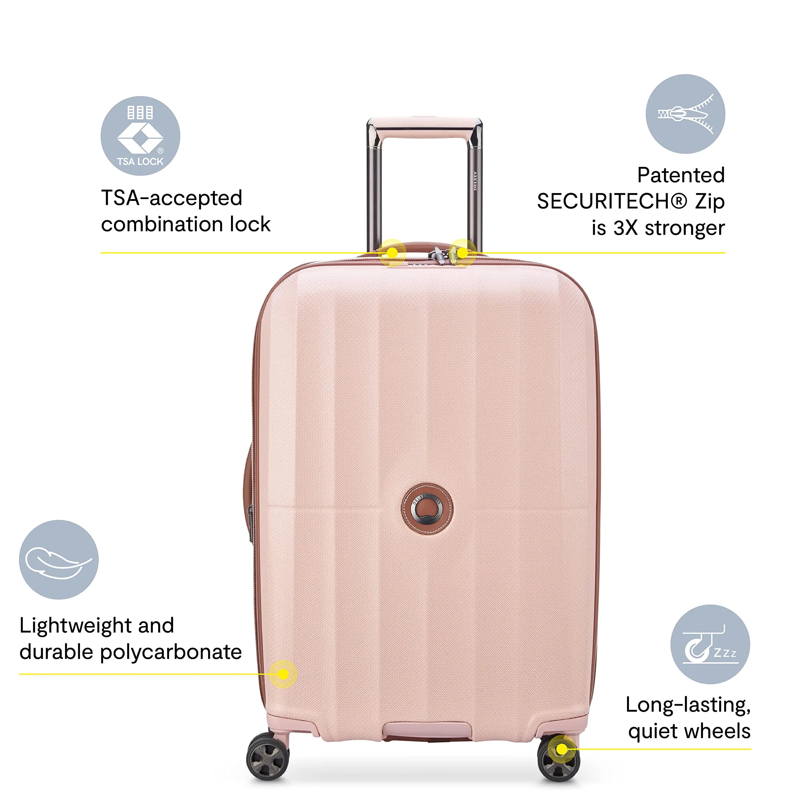 DELSEY Paris St. Tropez 24" 4-Wheel Medium Luggage