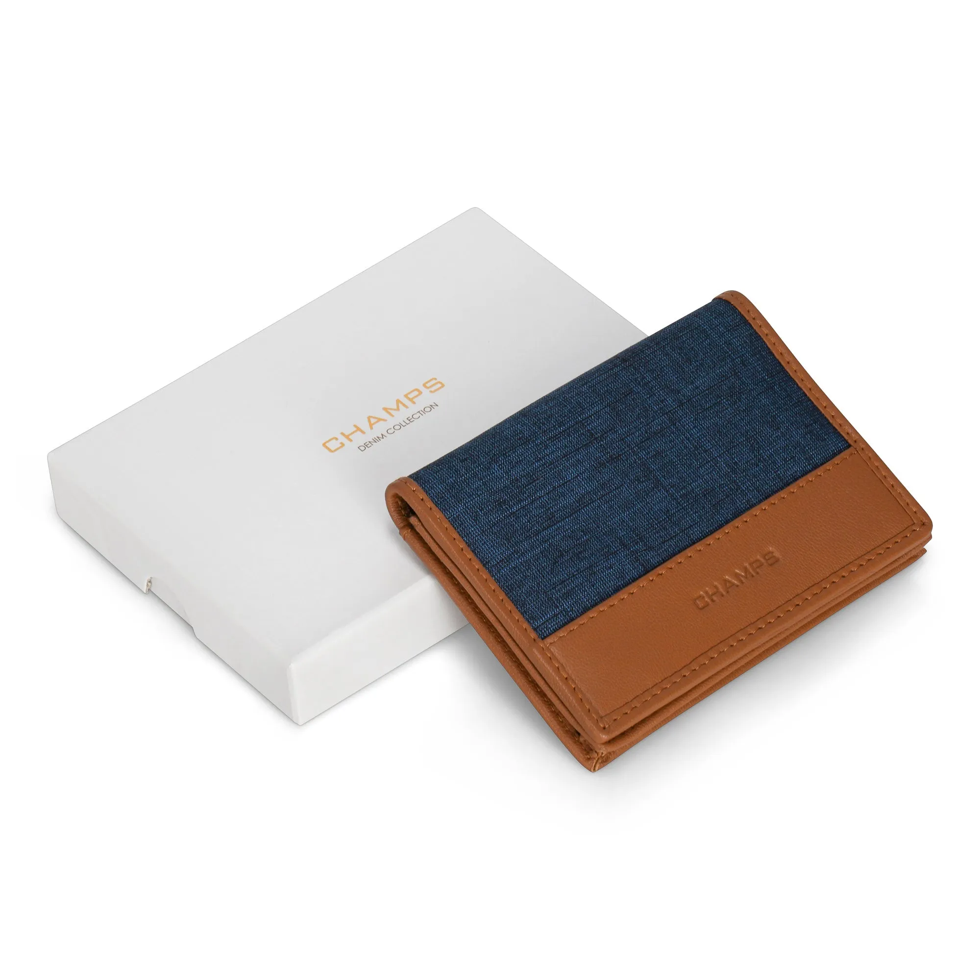 Denim / Leather Cardholder *Drop Ship*