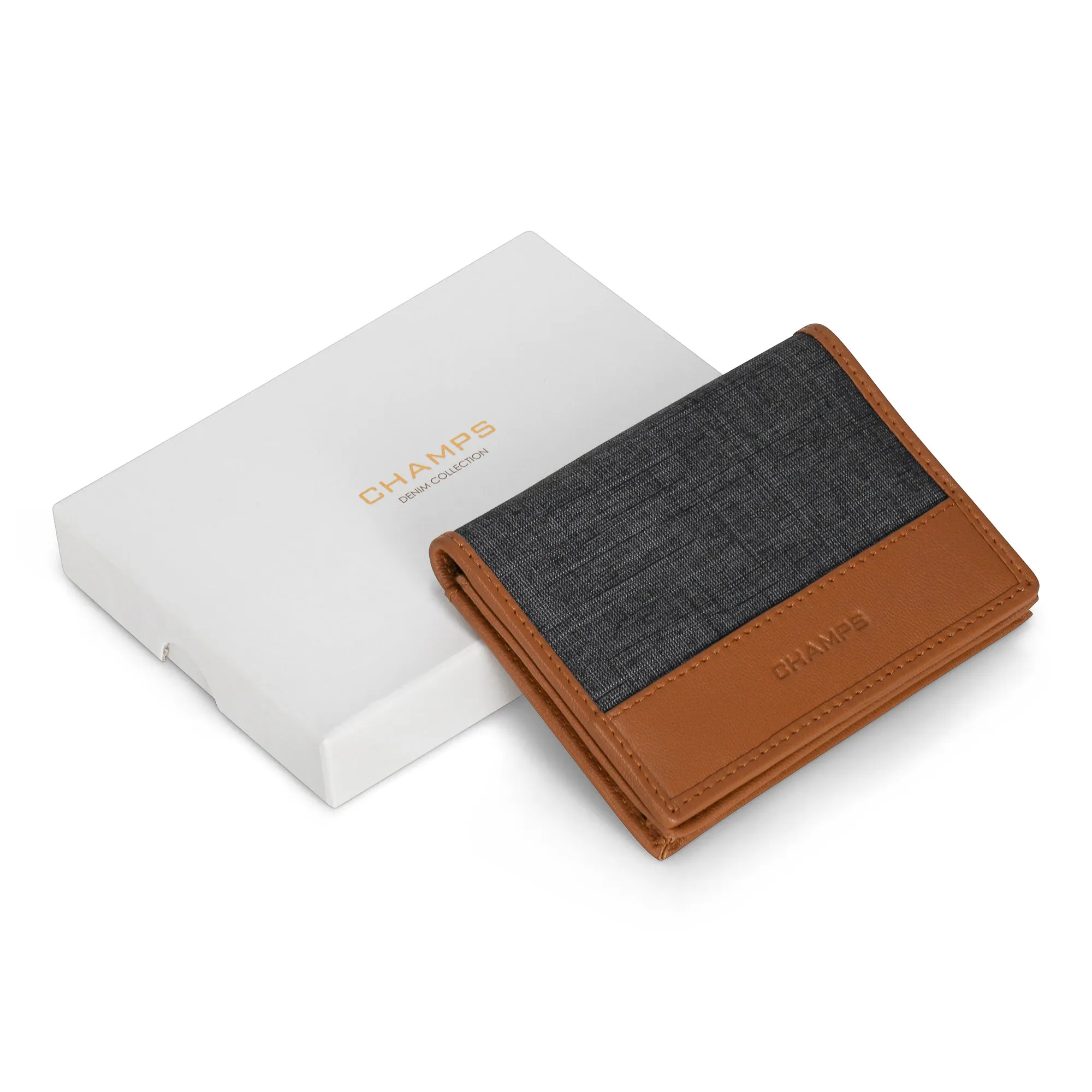 Denim / Leather Cardholder *Drop Ship*