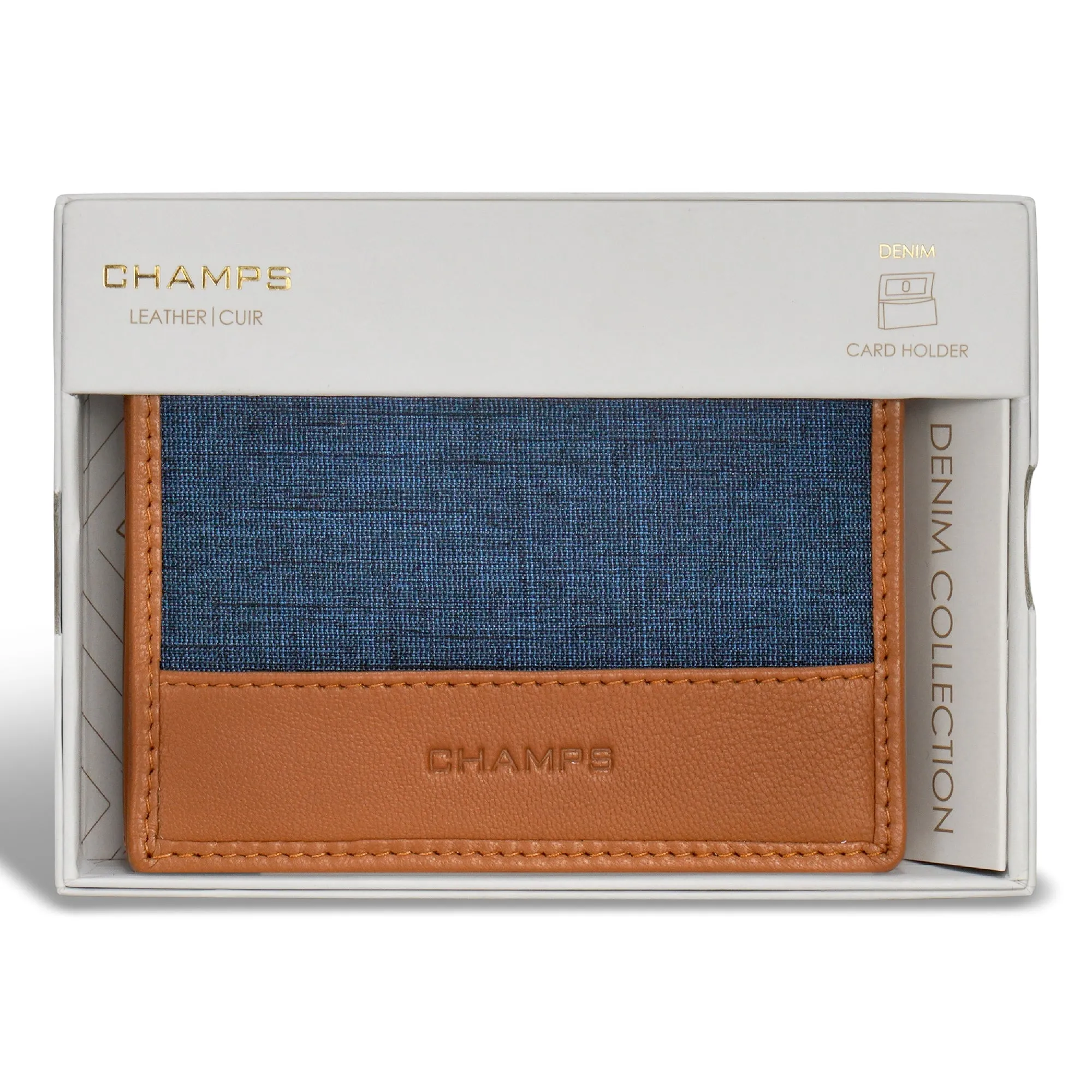 Denim / Leather Cardholder *Drop Ship*