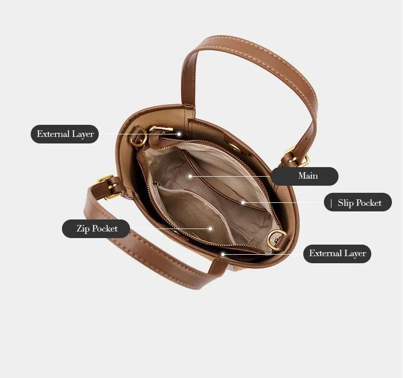 Elegant Suede Leather Tote Bag with Adjustable Strap | Shoulder Bag for Women