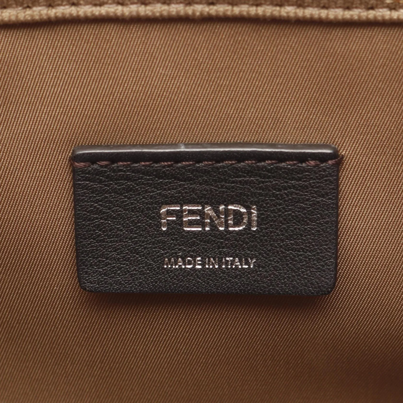 Fendi Sunshine Medium Canvas Leather Tote Bag
