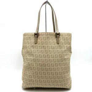 Fendi Zucchino Canvas Handbag Tote Bag (Pre-Owned)