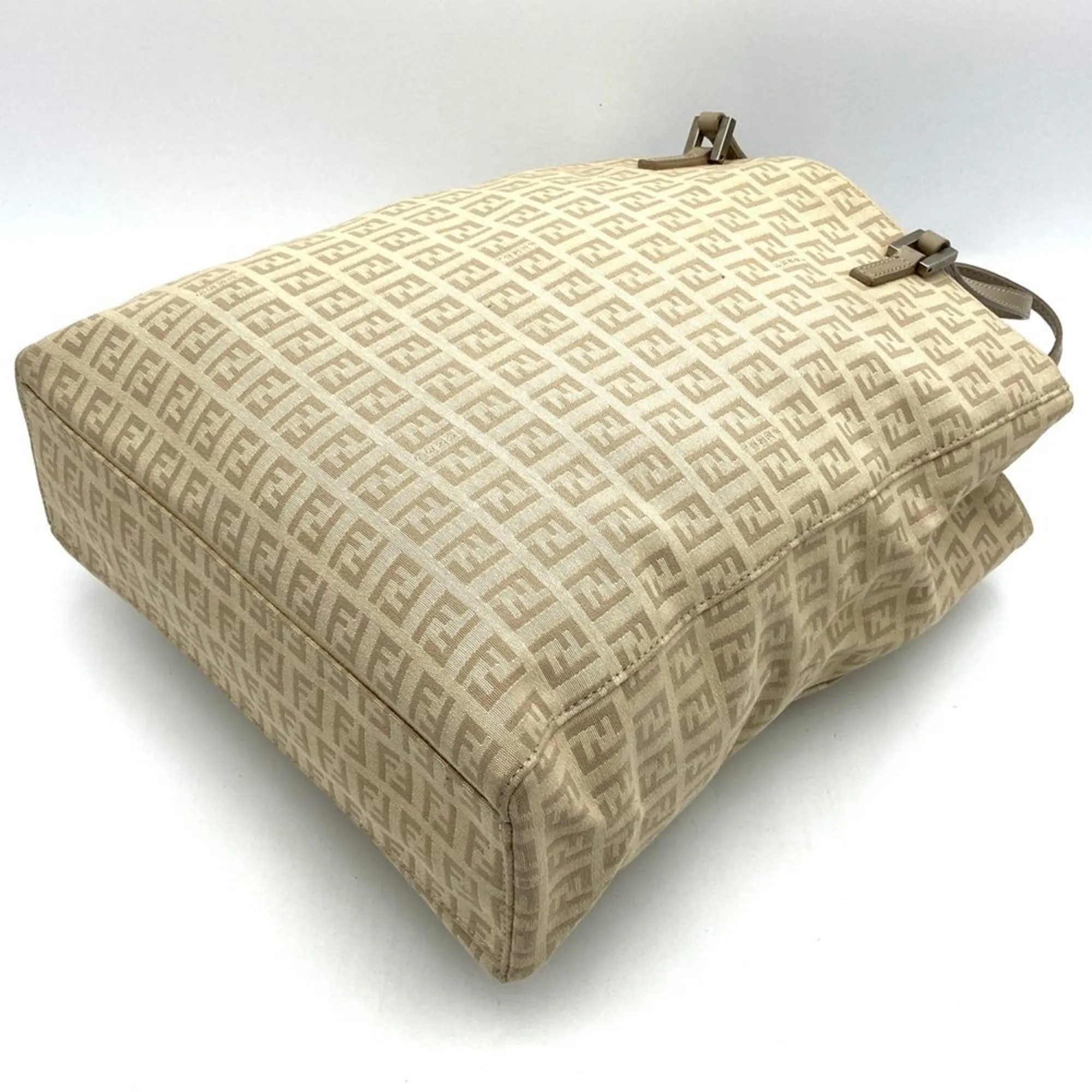 Fendi Zucchino Canvas Handbag Tote Bag (Pre-Owned)