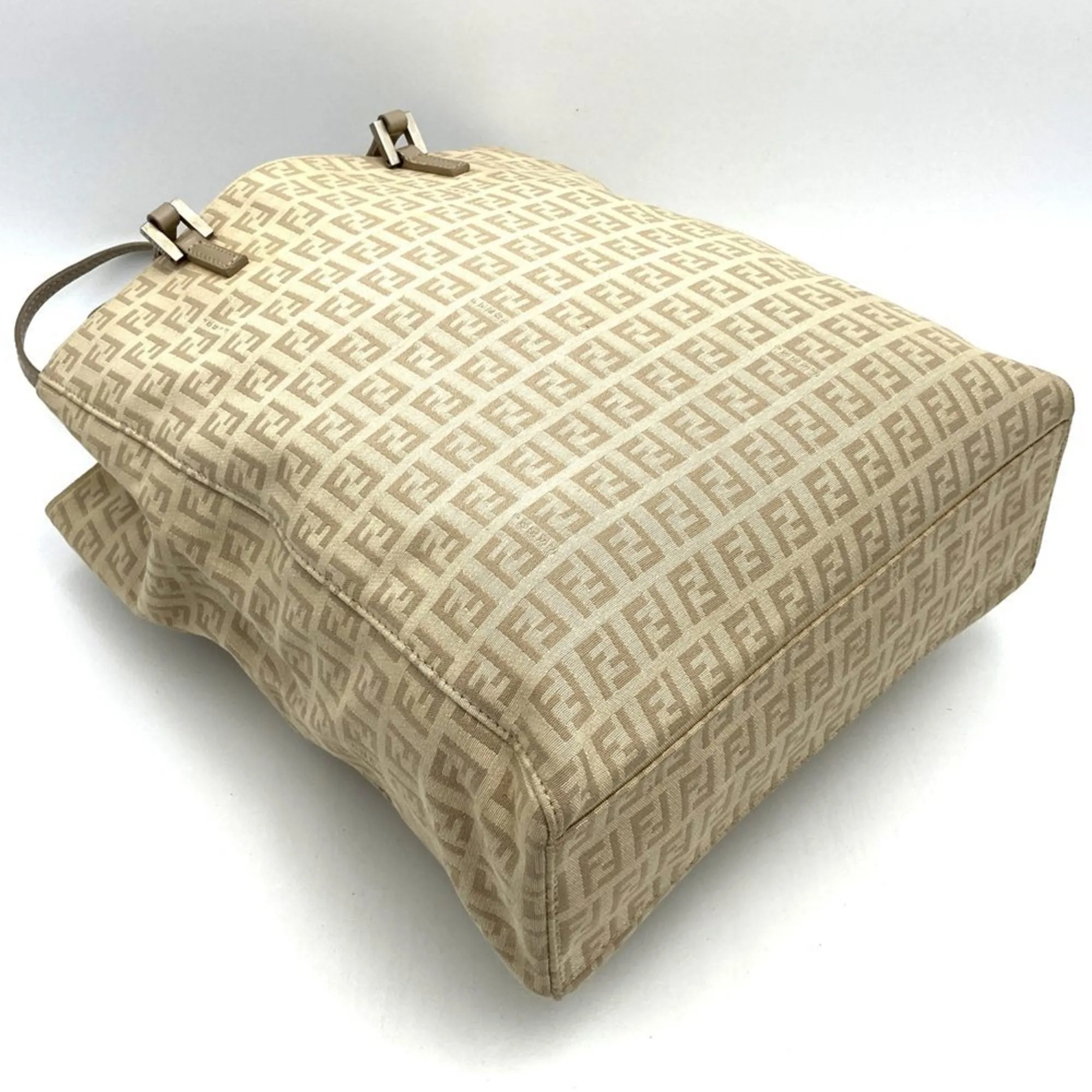 Fendi Zucchino Canvas Handbag Tote Bag (Pre-Owned)