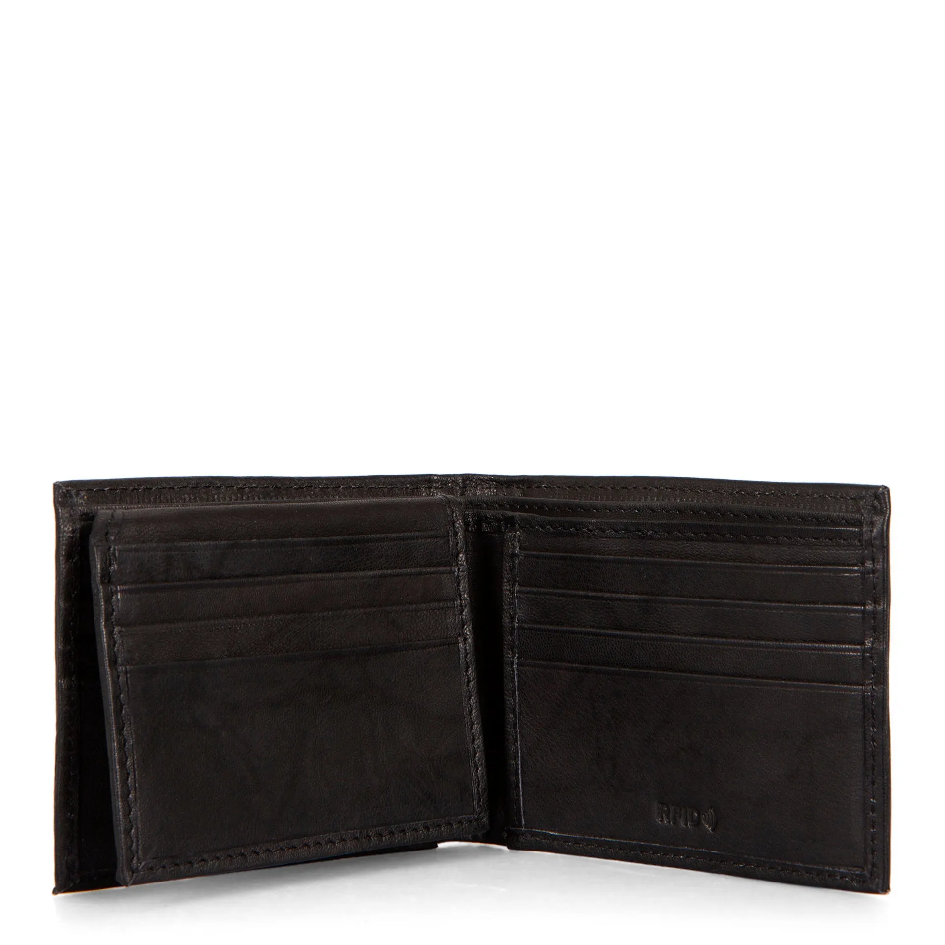FINAL SALE Leather RFID Bifold Wallet with Flip-Up Wing