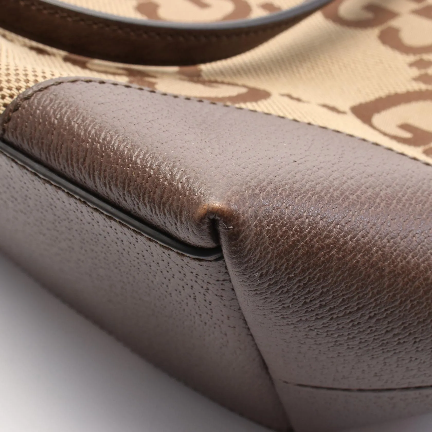 Gucci Medium Tote Jumbo GG Canvas Leather