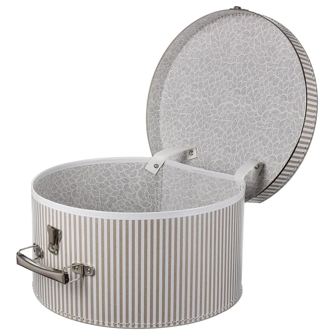Hat Box Beige Stripes by Lierys