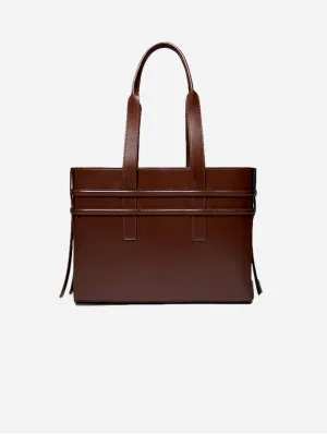 Hedy Vegan Italian Grape Leather Carry All Tote | Cocoa