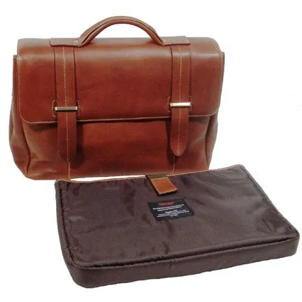 Hermosa Leather Flapover Laptop Brief