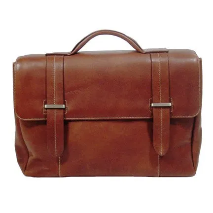 Hermosa Leather Flapover Laptop Brief