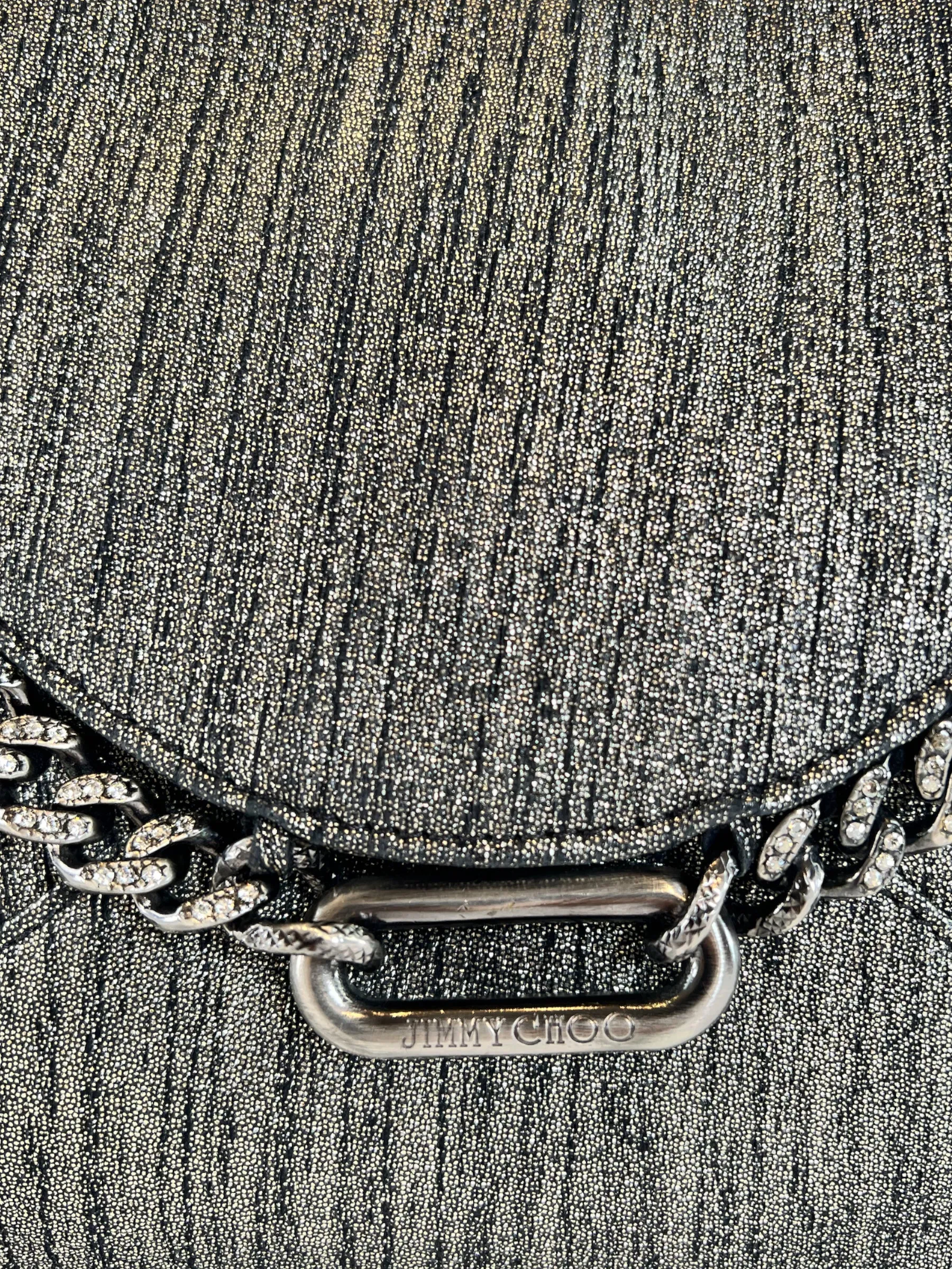 Jimmy Choo Metallic Metallic Silver Shoulder Bag