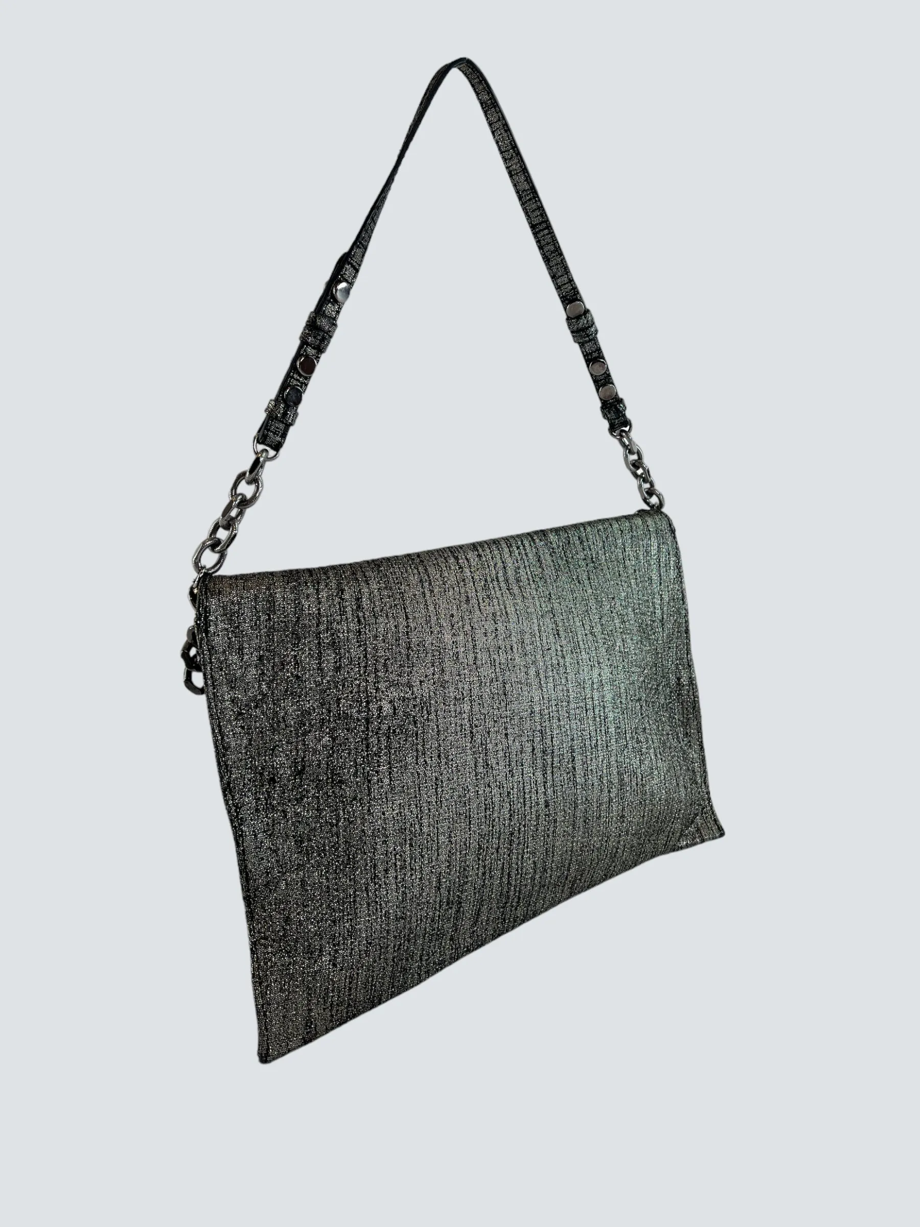 Jimmy Choo Metallic Metallic Silver Shoulder Bag