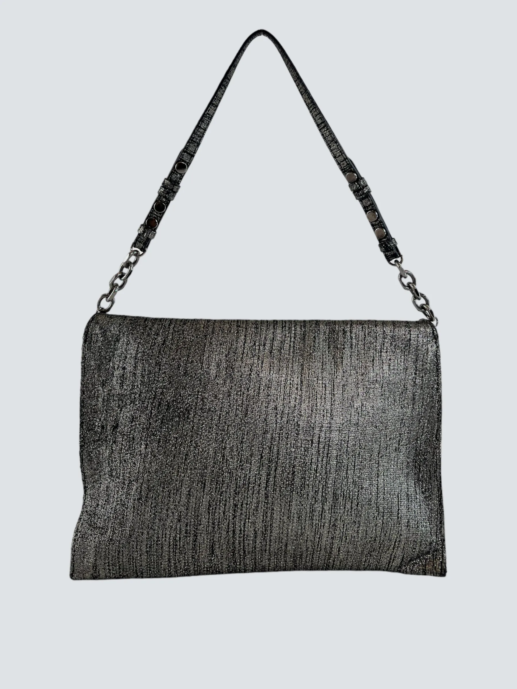Jimmy Choo Metallic Metallic Silver Shoulder Bag