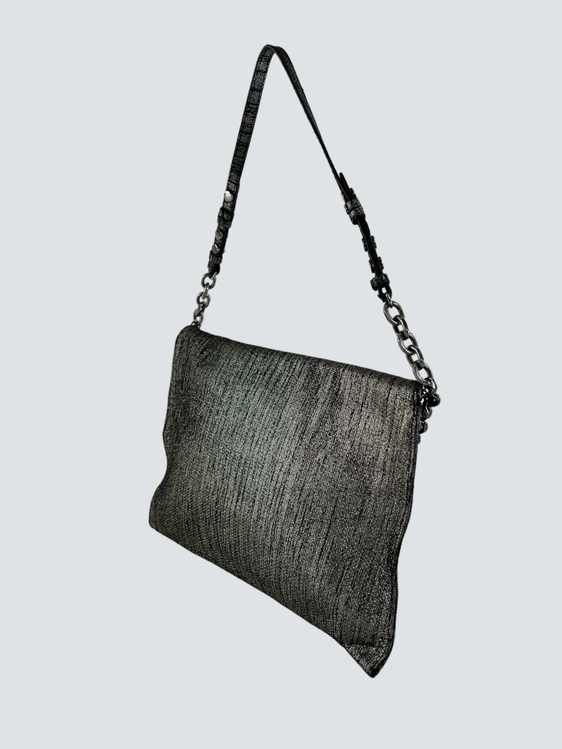 Jimmy Choo Metallic Metallic Silver Shoulder Bag