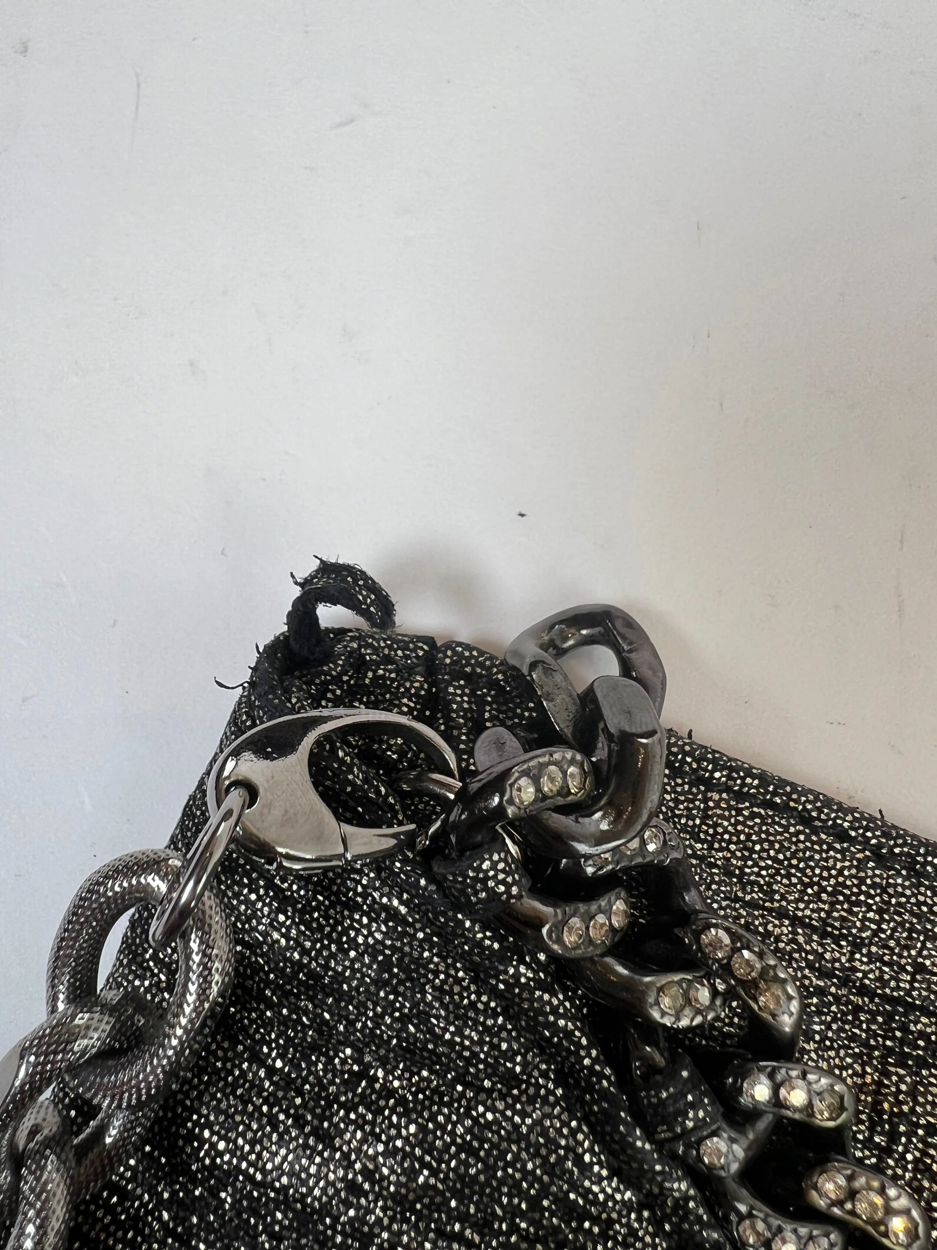 Jimmy Choo Metallic Metallic Silver Shoulder Bag
