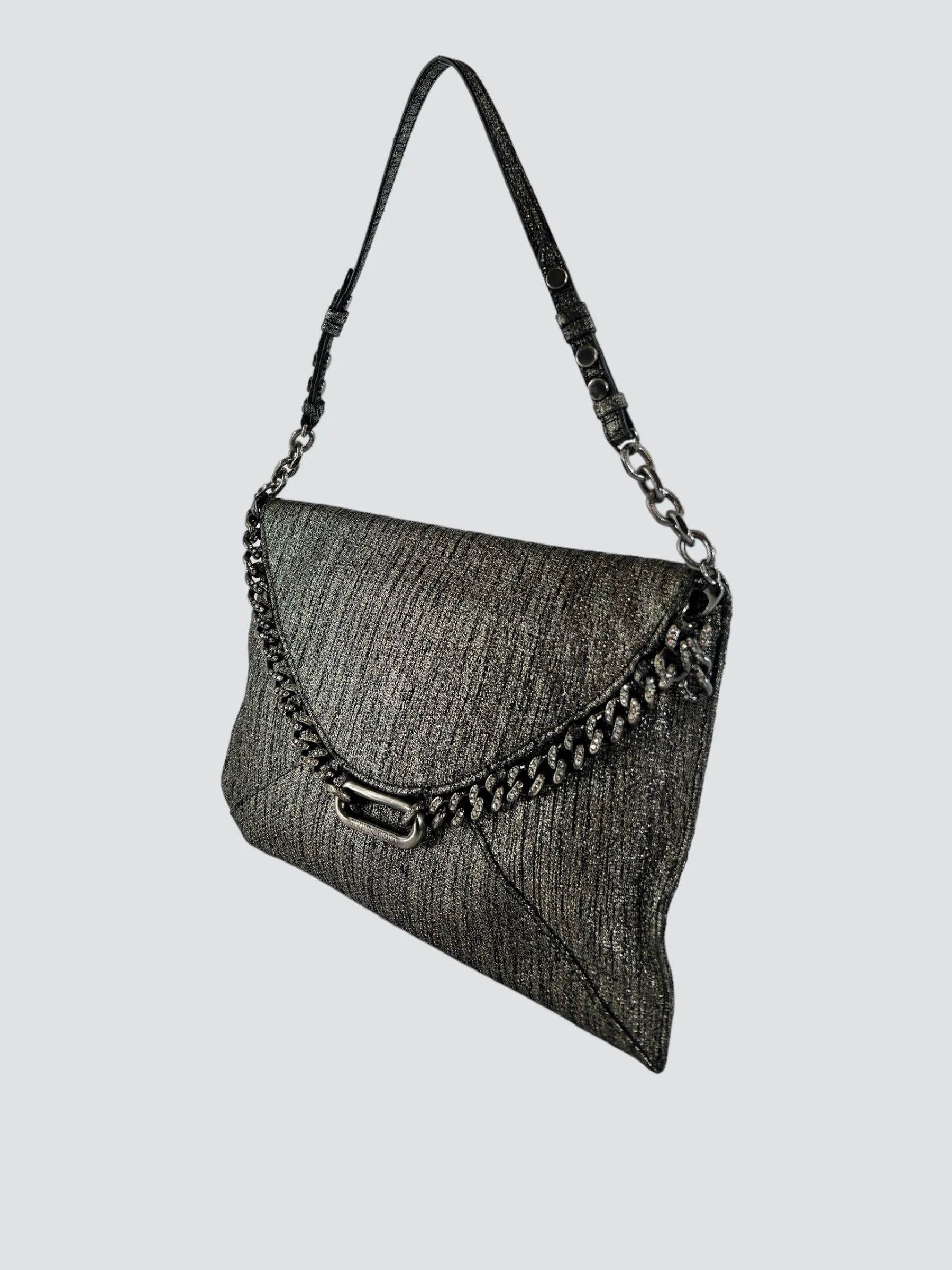 Jimmy Choo Metallic Metallic Silver Shoulder Bag
