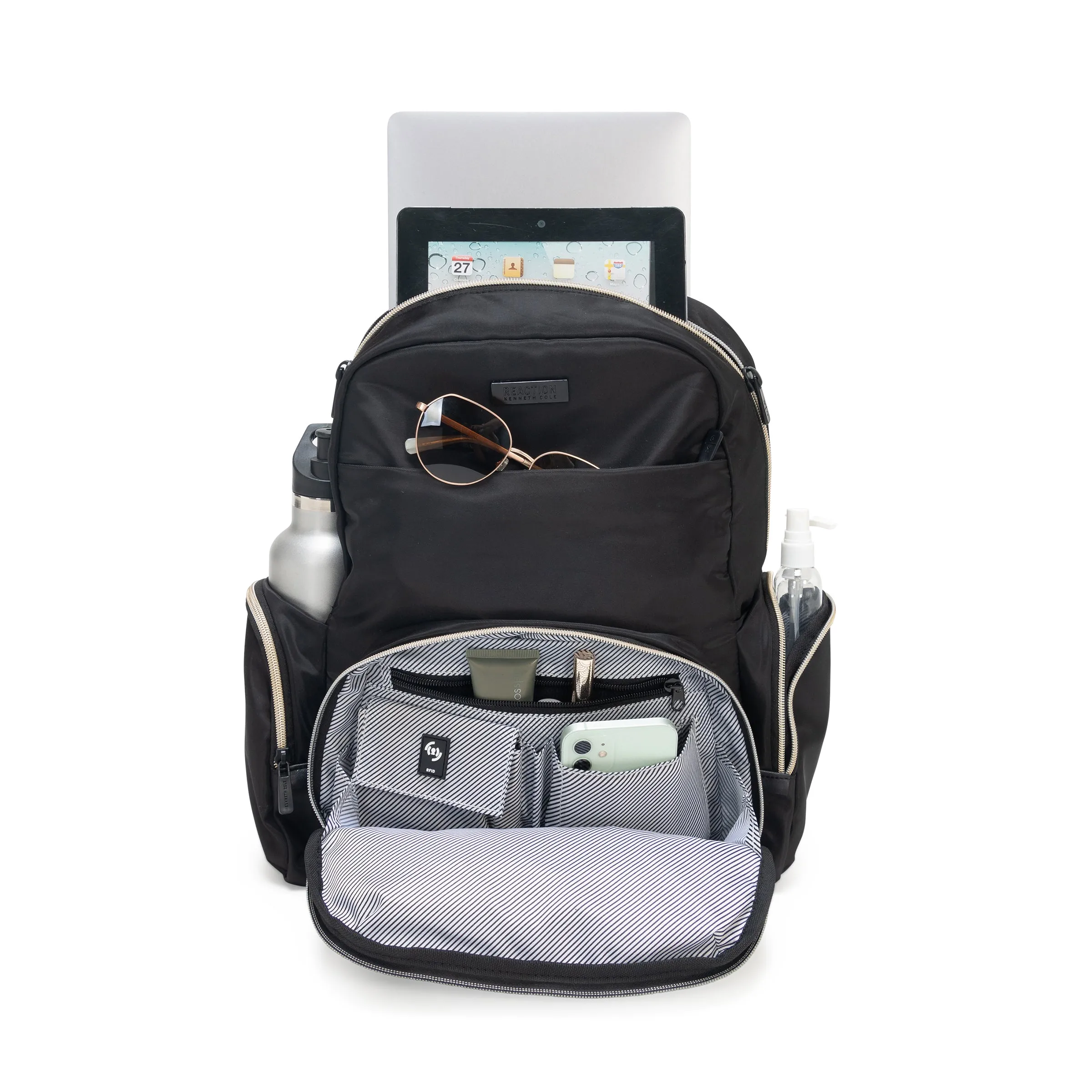 Kenneth Cole Reaction Women's Sophie Silky Nylon 15" Laptop & Tablet RFID Backpack