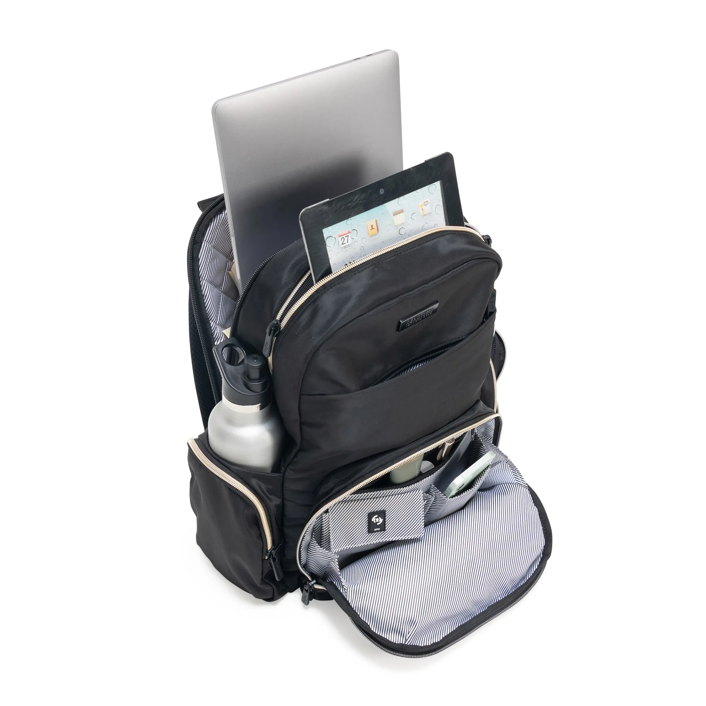 Kenneth Cole Reaction Women's Sophie Silky Nylon 15" Laptop & Tablet RFID Backpack
