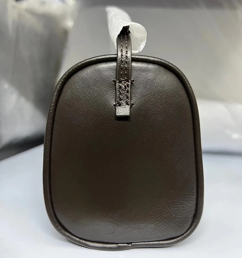 Lambskin Leather Boston Bag Mini Designer Bag, Leather Box Bag, Classic Leather Handbag, Minimalist Genuine Leather Purse