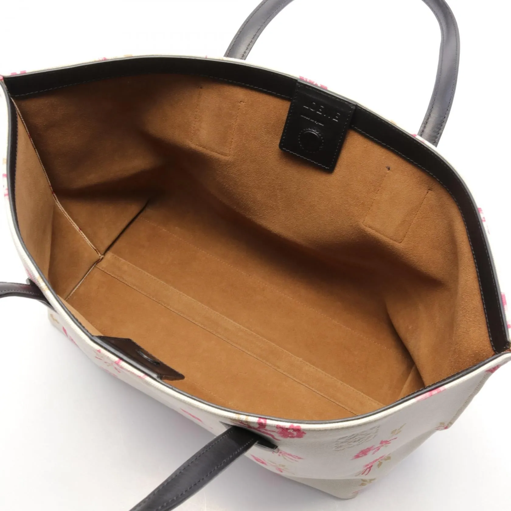 Loewe Anagram T Shopper Canvas Leather Tote Bag