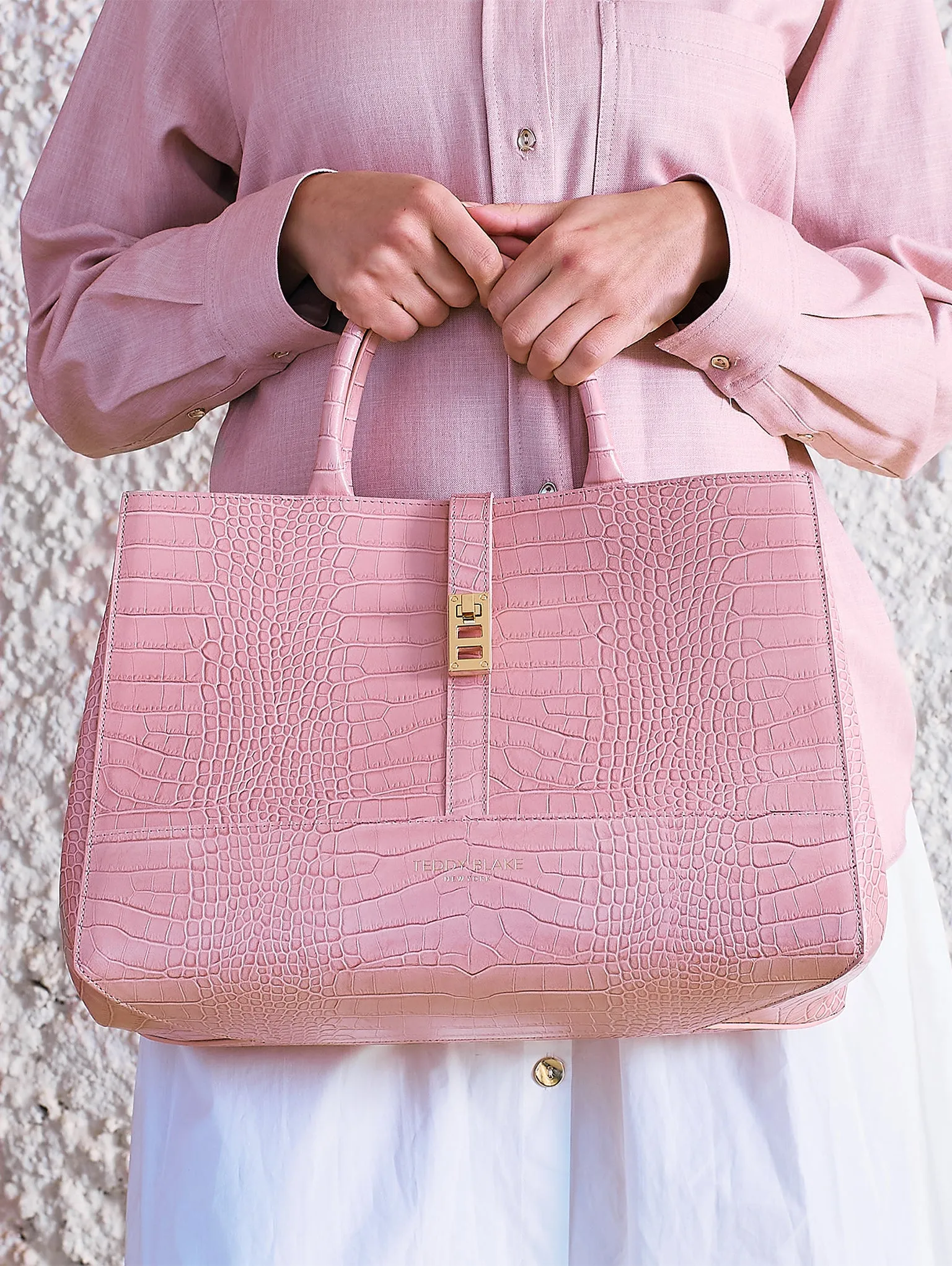 Lola Croco 15" - Nude Pink