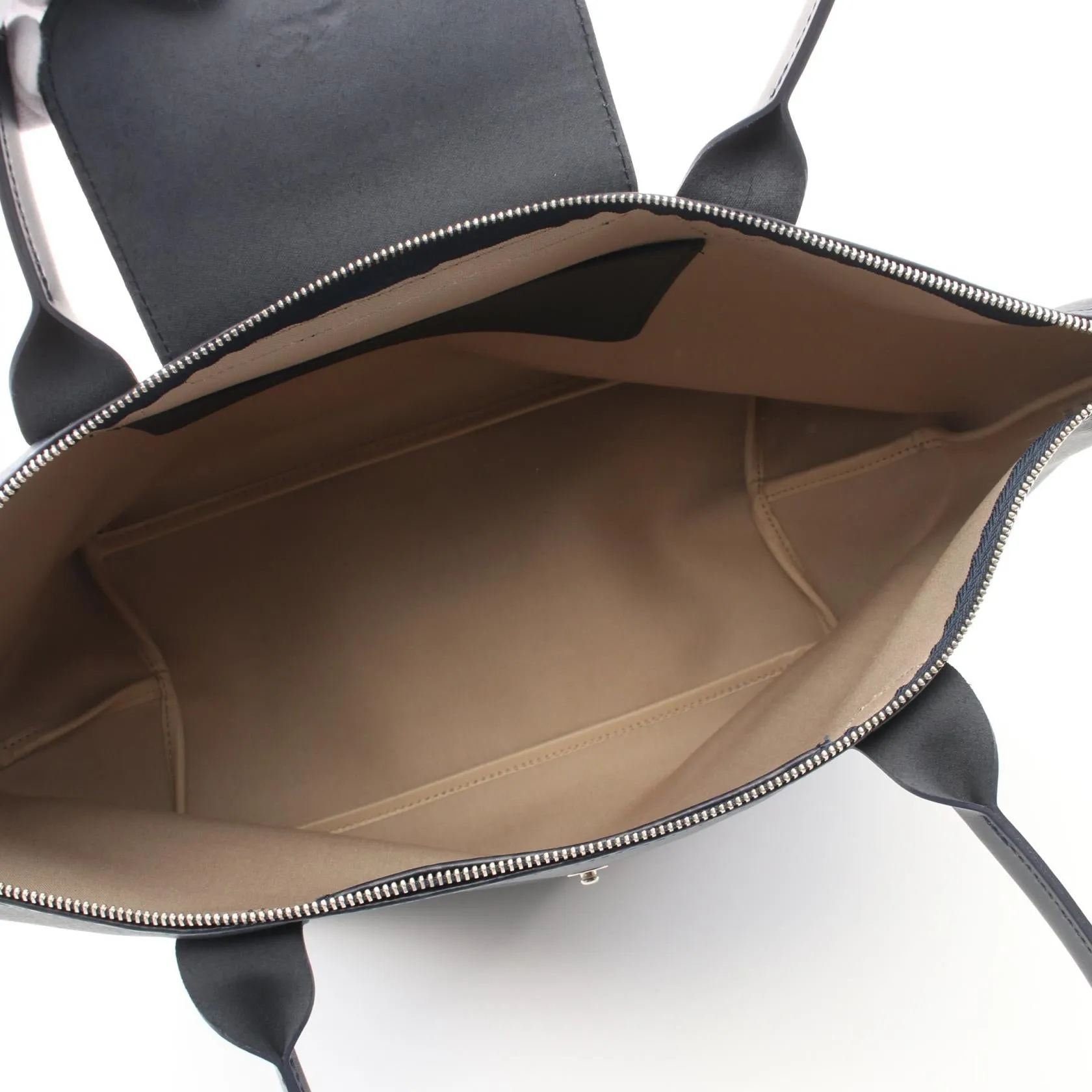Longchamp Le Pliage City L Canvas Leather Tote Bag