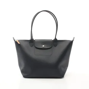 Longchamp Le Pliage City L Canvas Leather Tote Bag