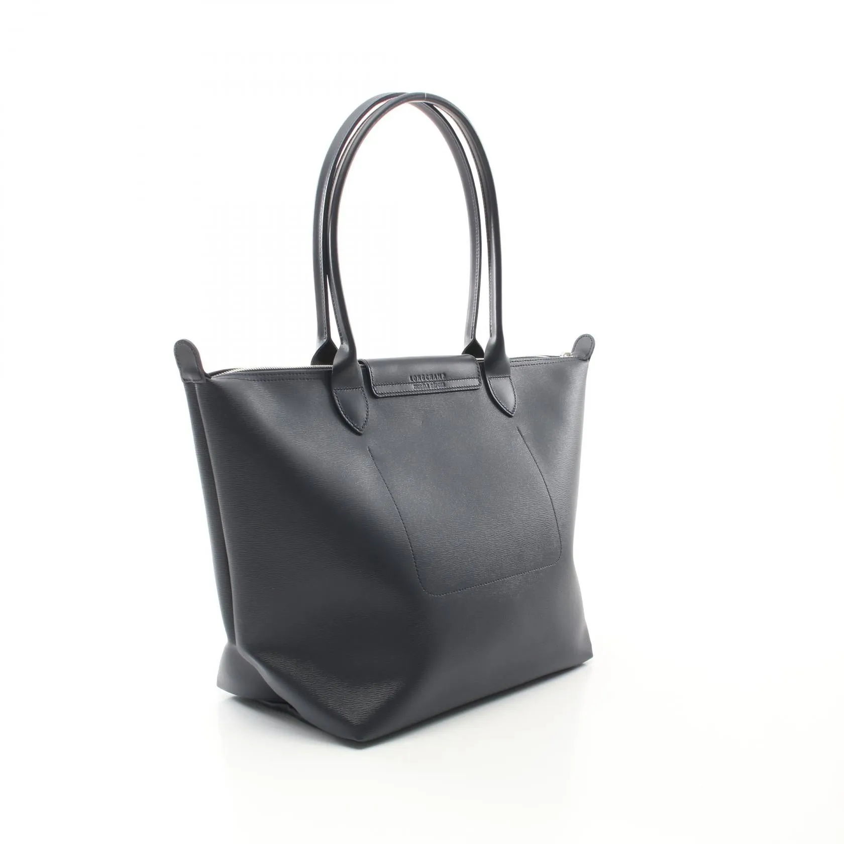 Longchamp Le Pliage City L Canvas Leather Tote Bag
