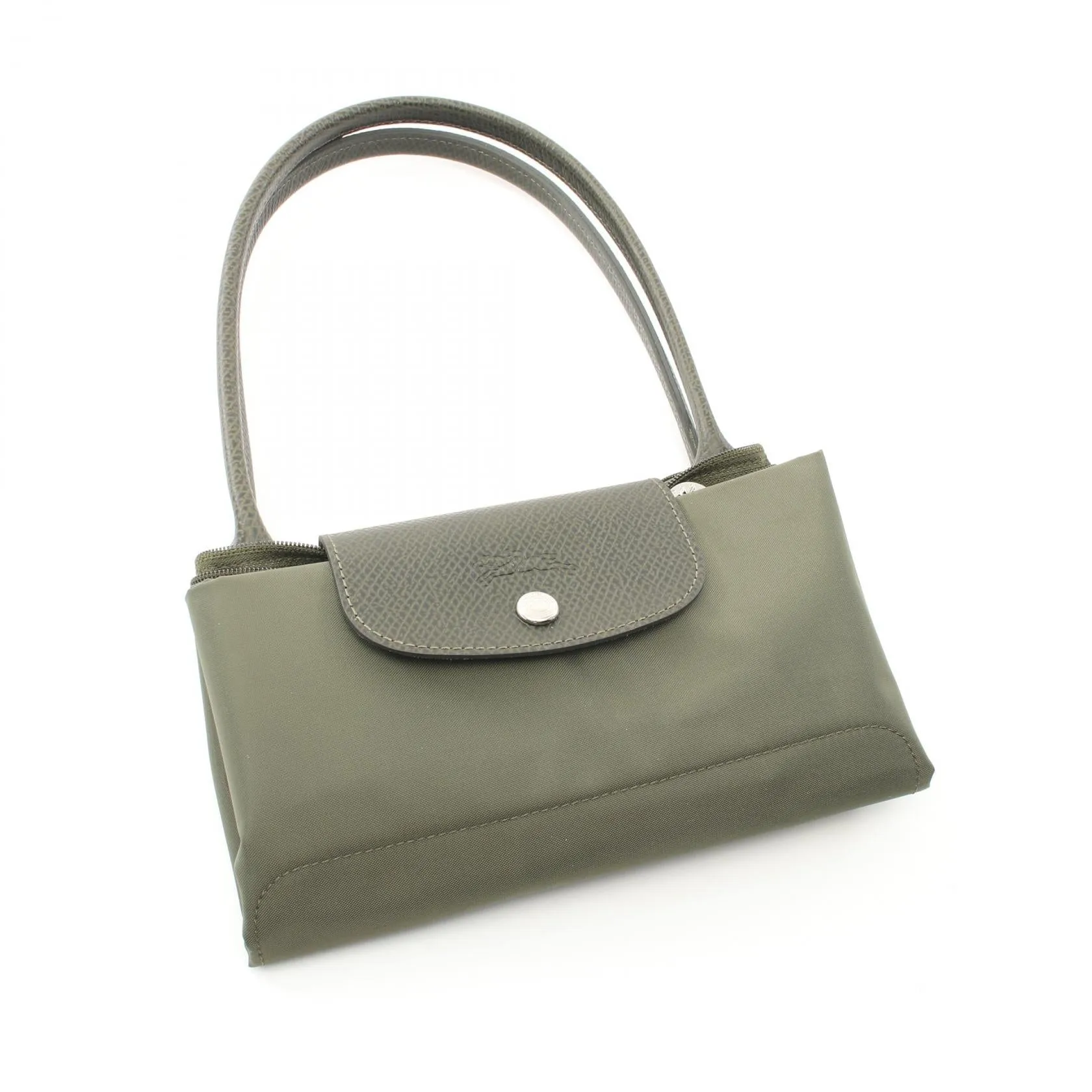 Longchamp Le Pliage Green M Tote Bag Canvas Leather