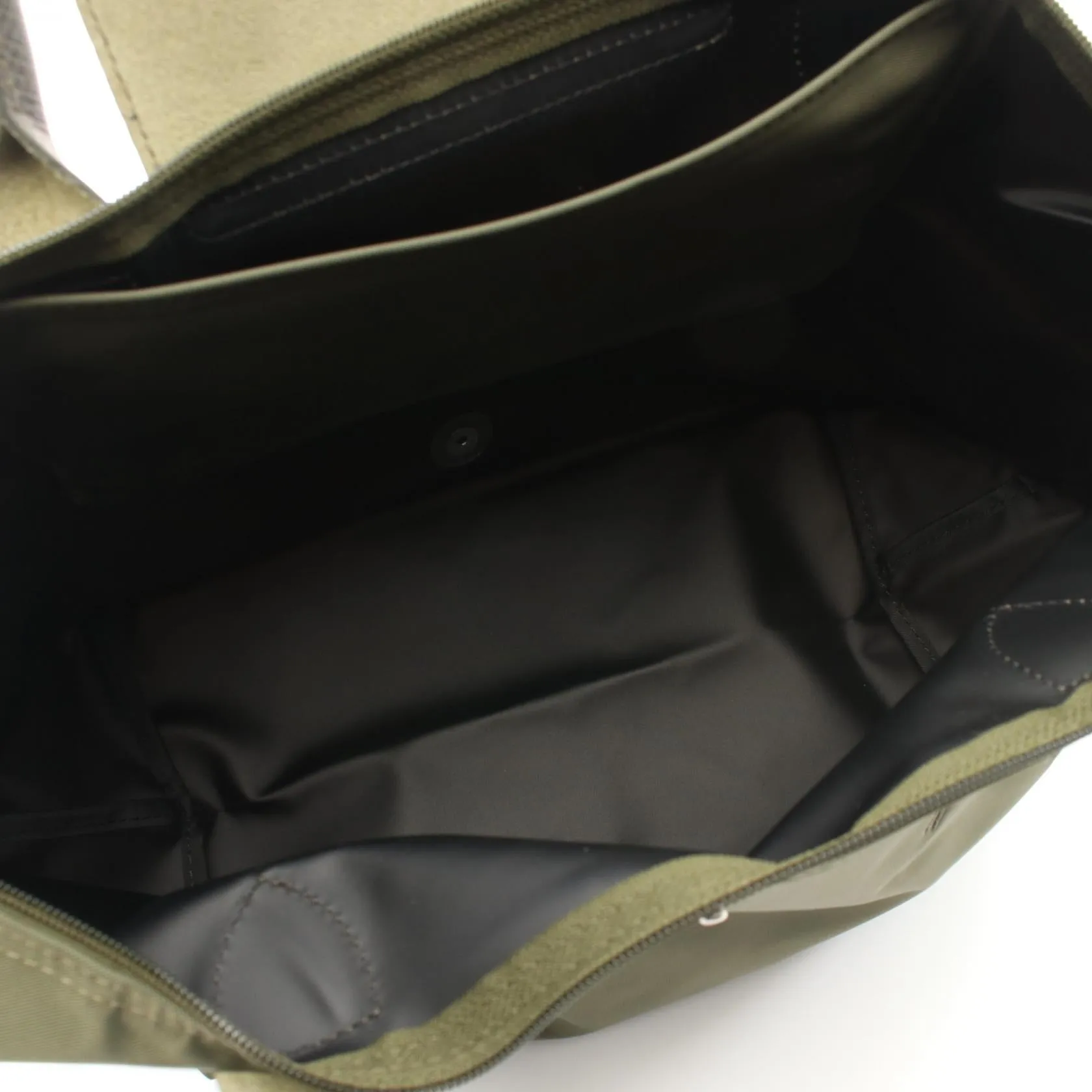 Longchamp Le Pliage Green M Tote Bag Canvas Leather