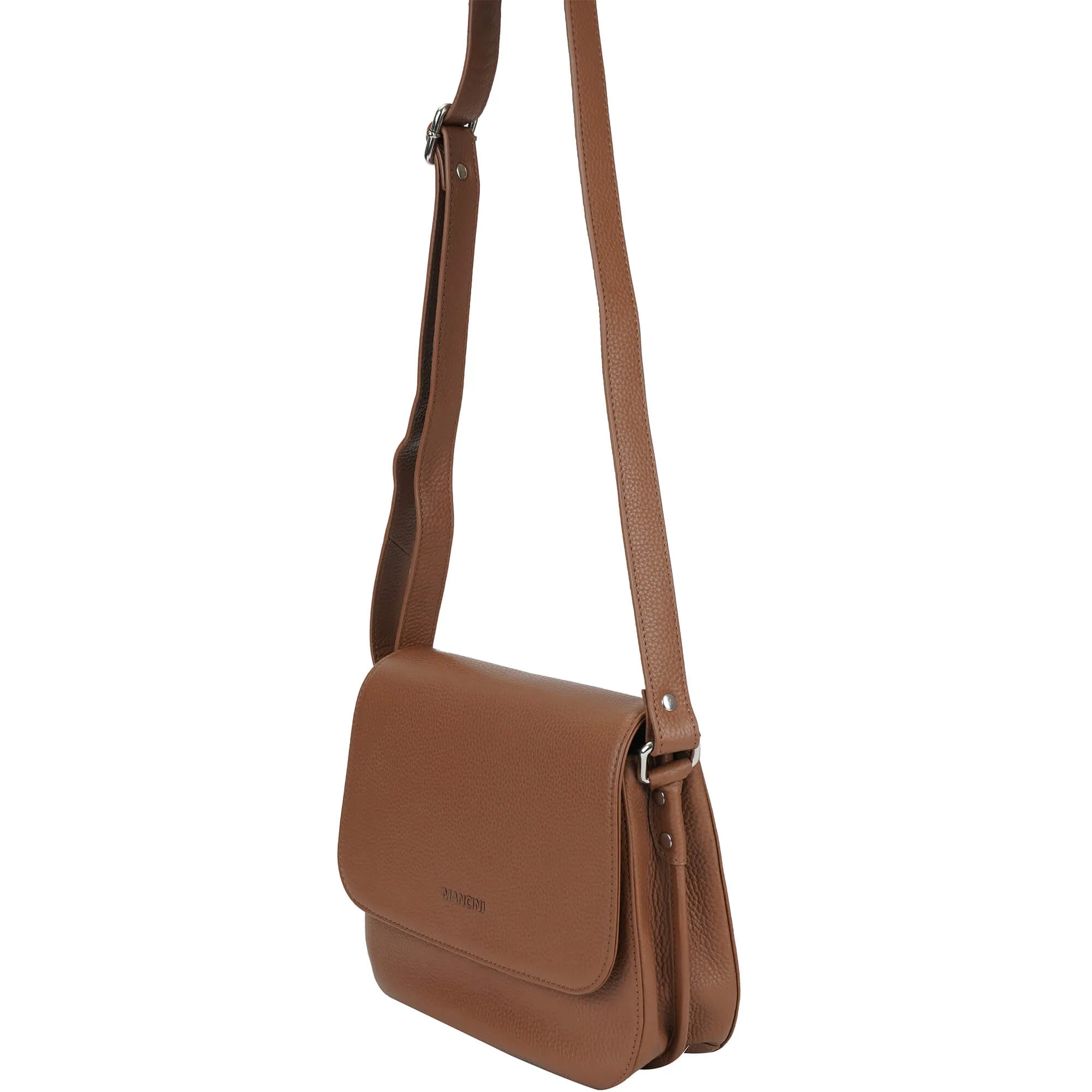 Mancini Pebbled Alison Crossbody Handbag