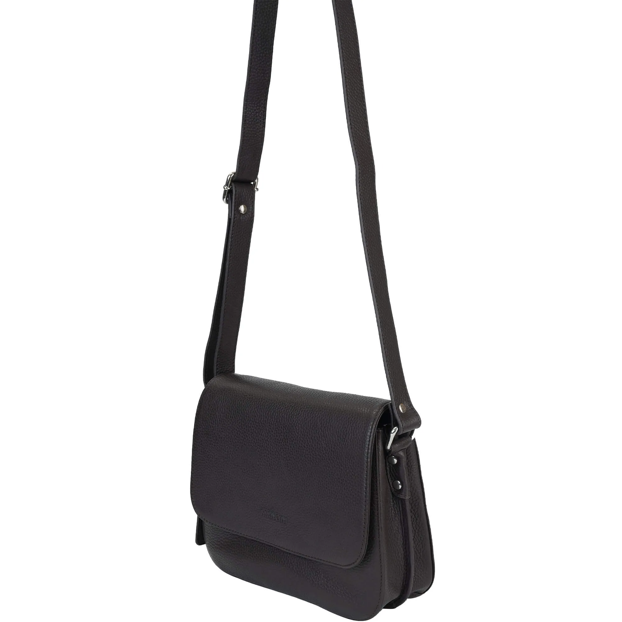 Mancini Pebbled Alison Crossbody Handbag
