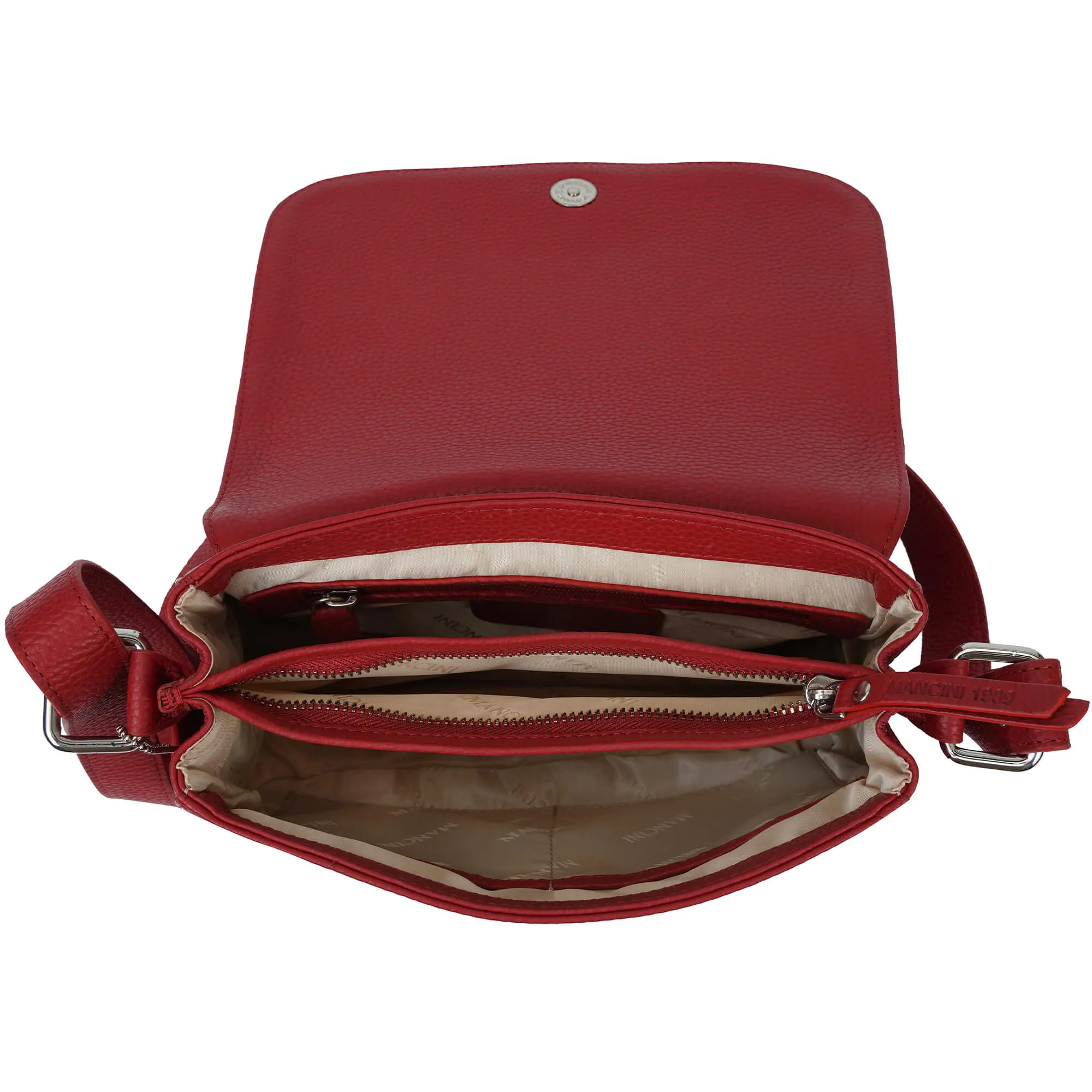 Mancini Pebbled Alison Crossbody Handbag