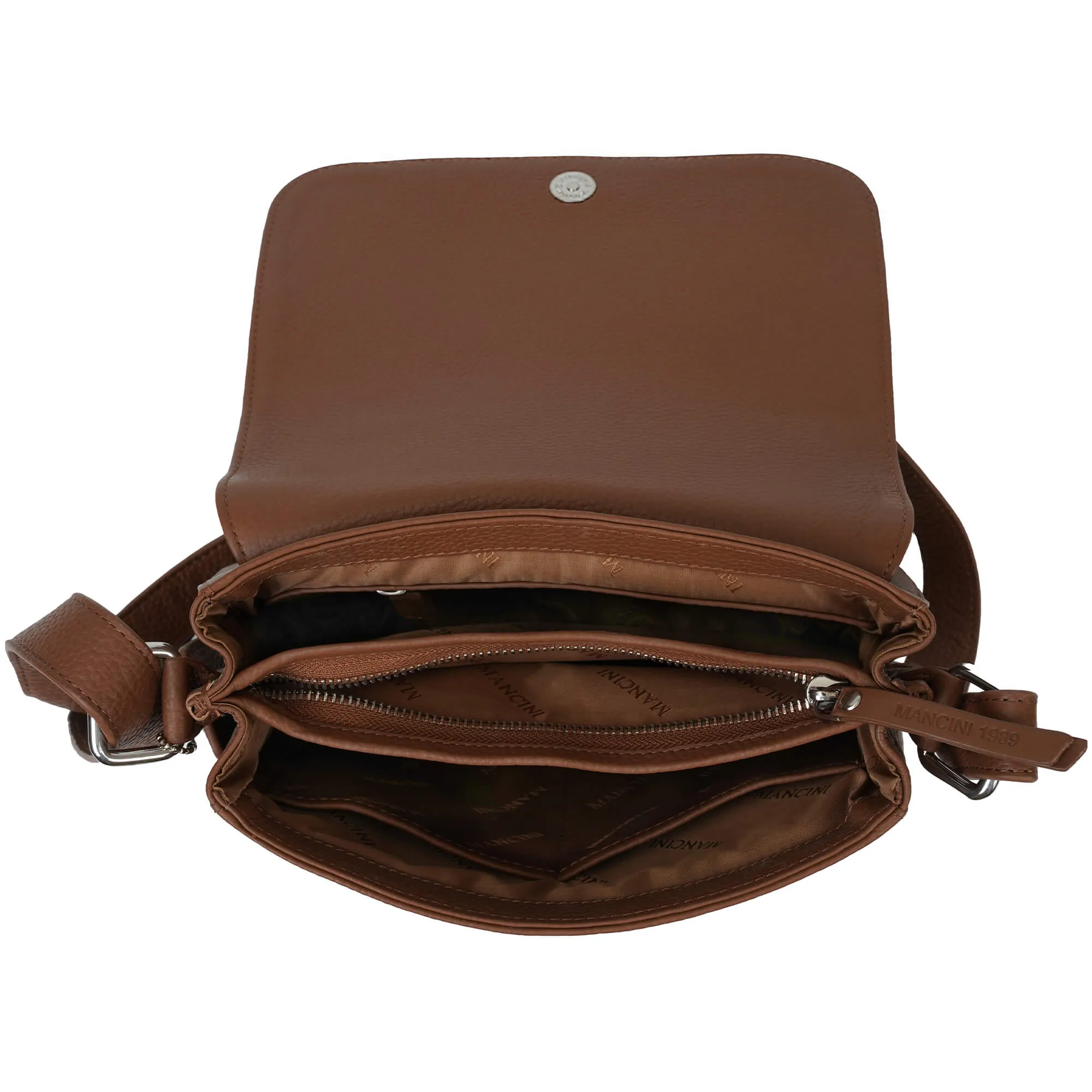Mancini Pebbled Alison Crossbody Handbag