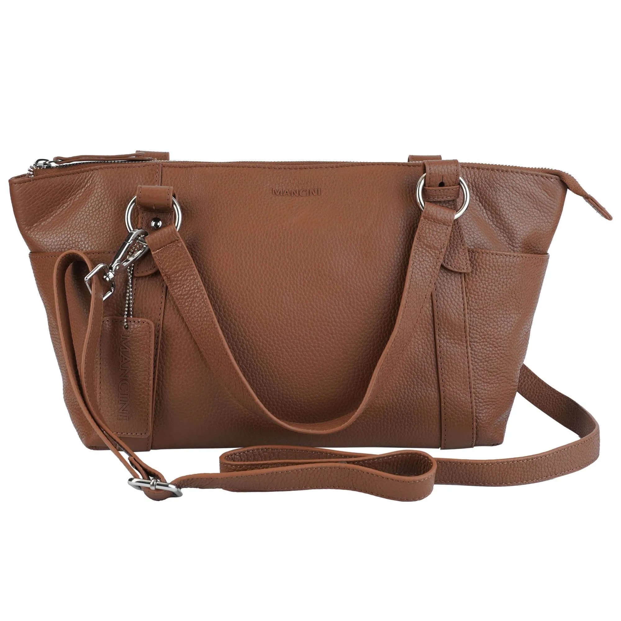 Mancini Pebbled Amelia Crossbody Handbag