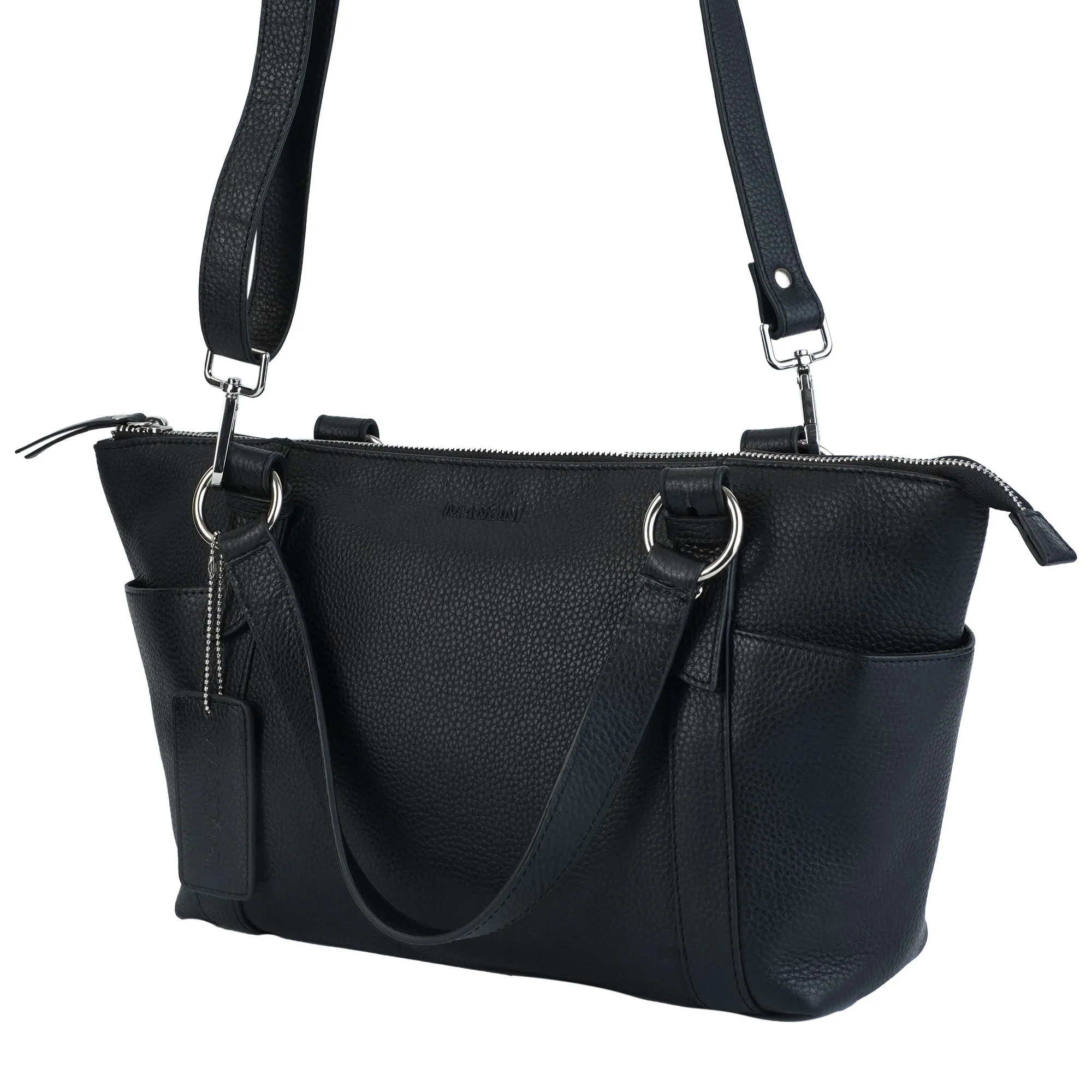 Mancini Pebbled Amelia Crossbody Handbag