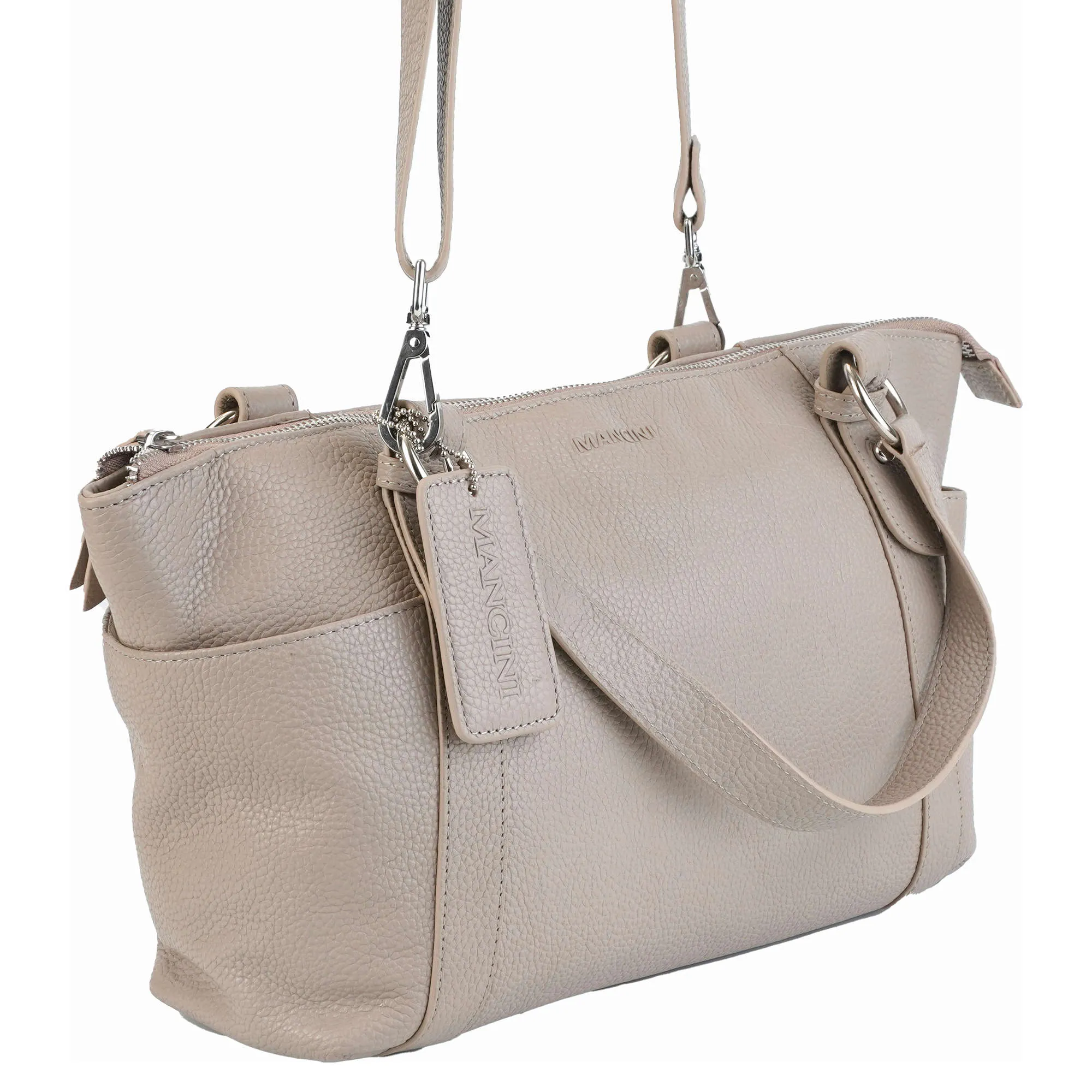 Mancini Pebbled Amelia Crossbody Handbag