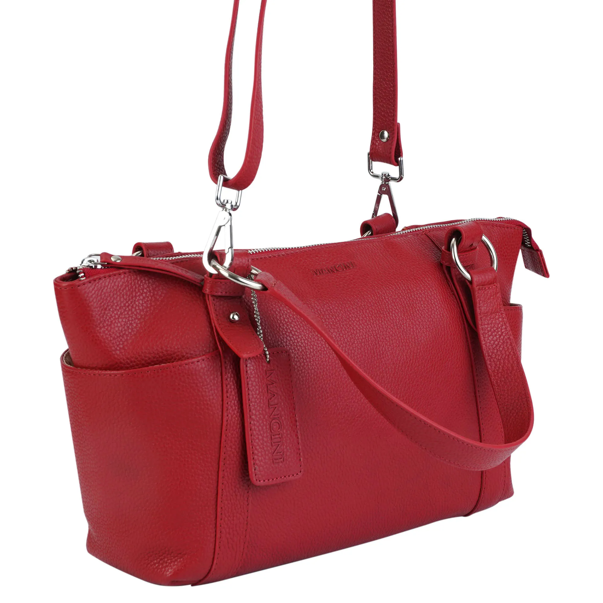 Mancini Pebbled Amelia Crossbody Handbag