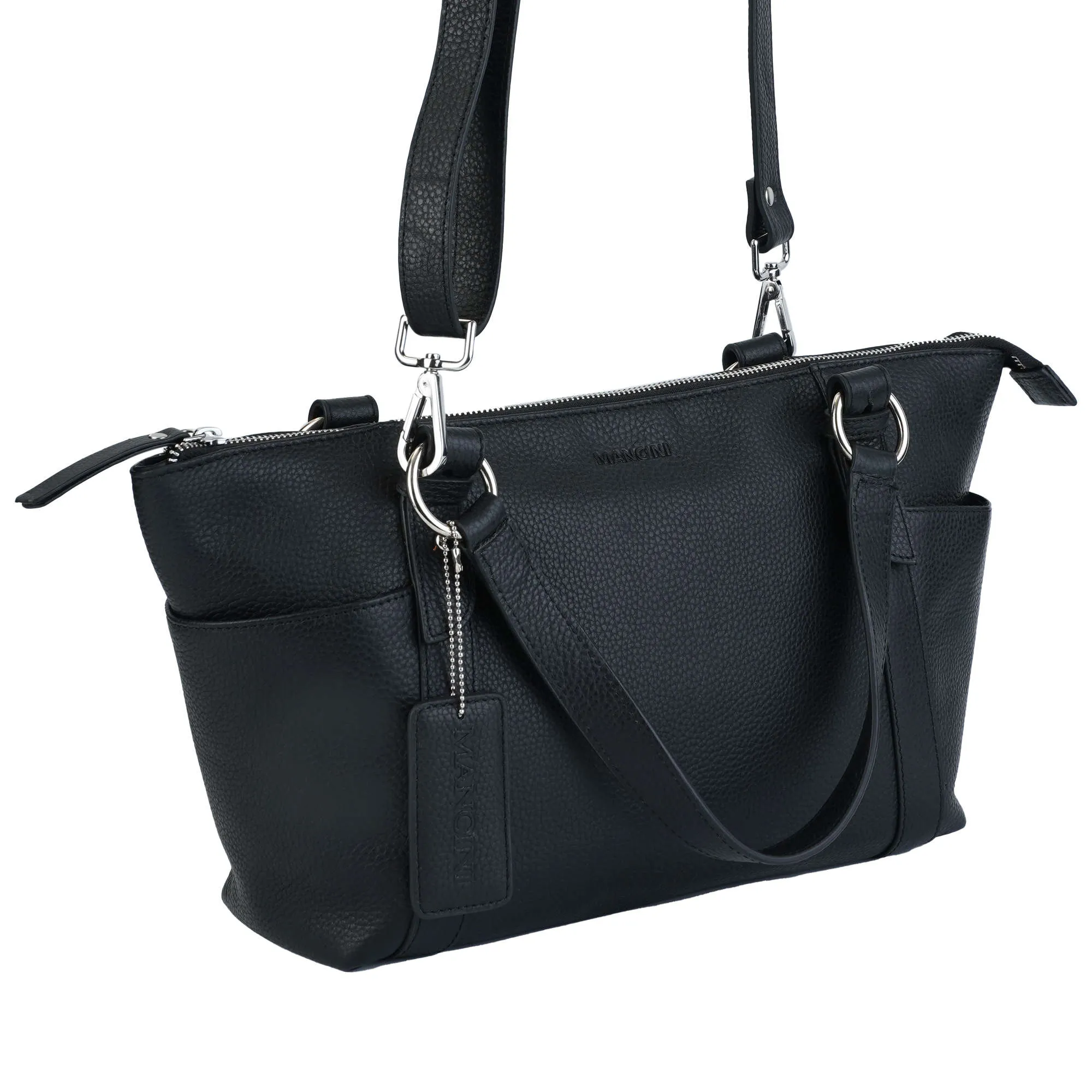 Mancini Pebbled Amelia Crossbody Handbag
