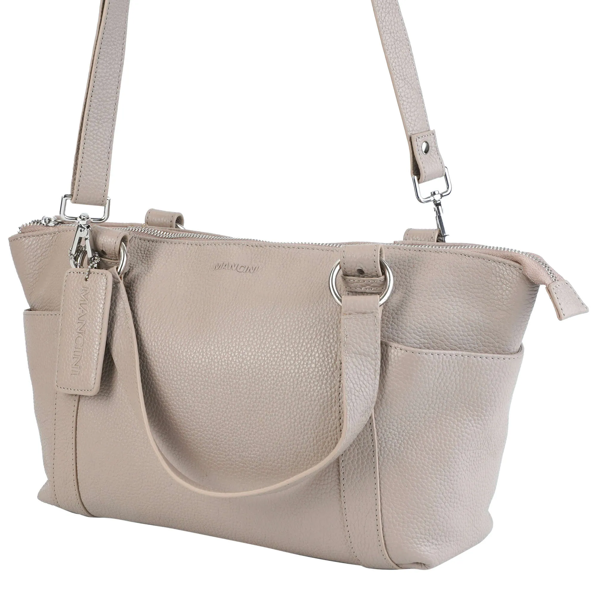 Mancini Pebbled Amelia Crossbody Handbag