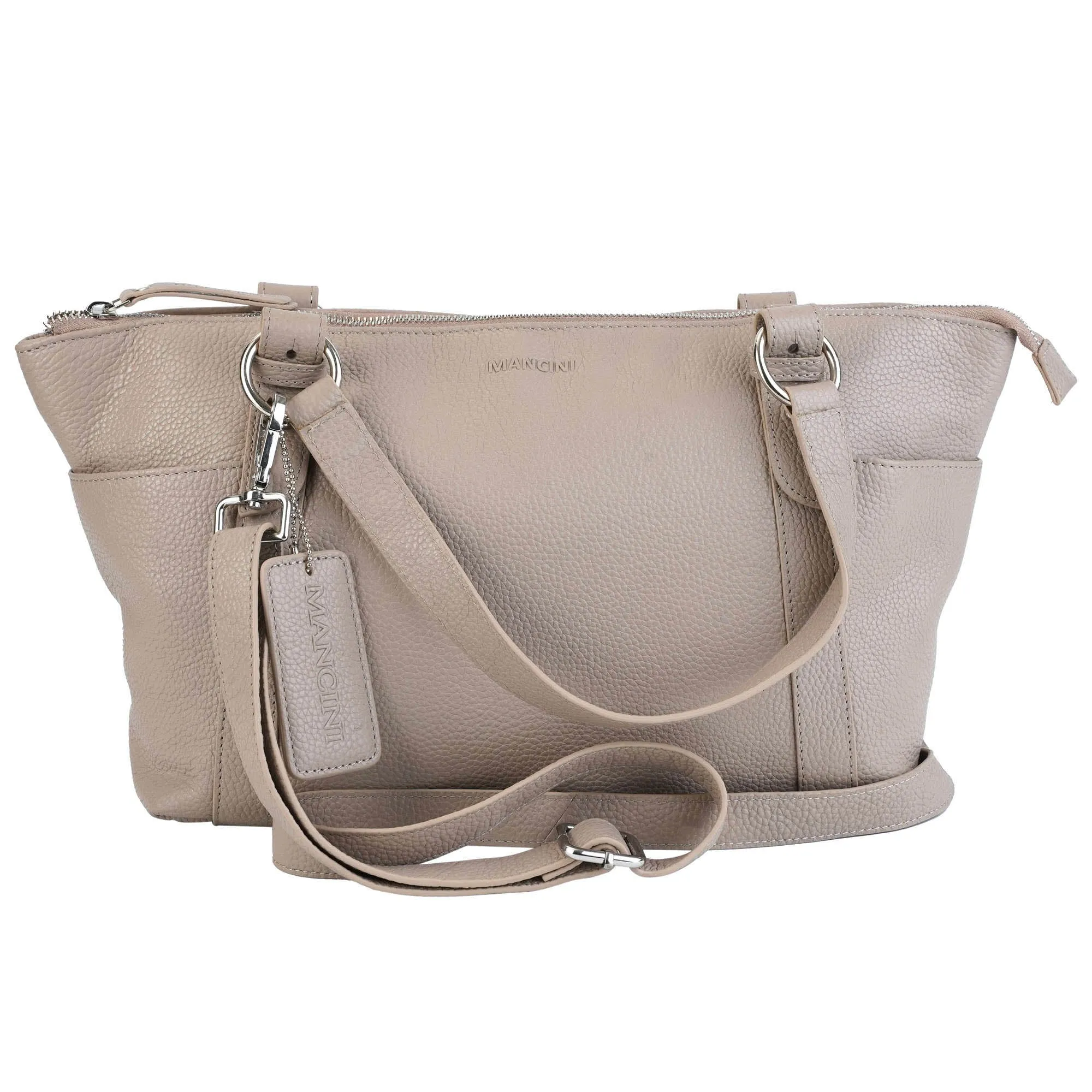Mancini Pebbled Amelia Crossbody Handbag