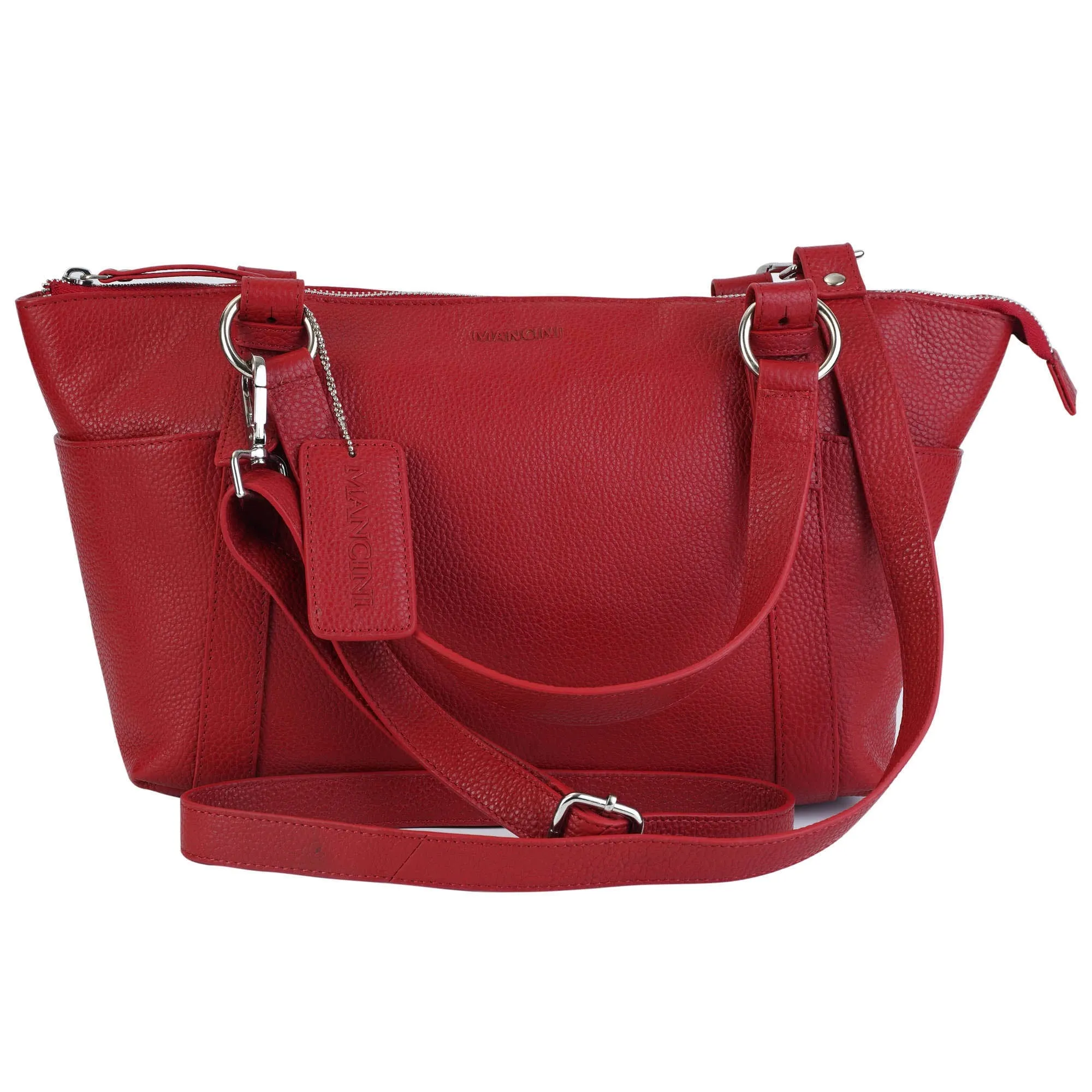 Mancini Pebbled Amelia Crossbody Handbag